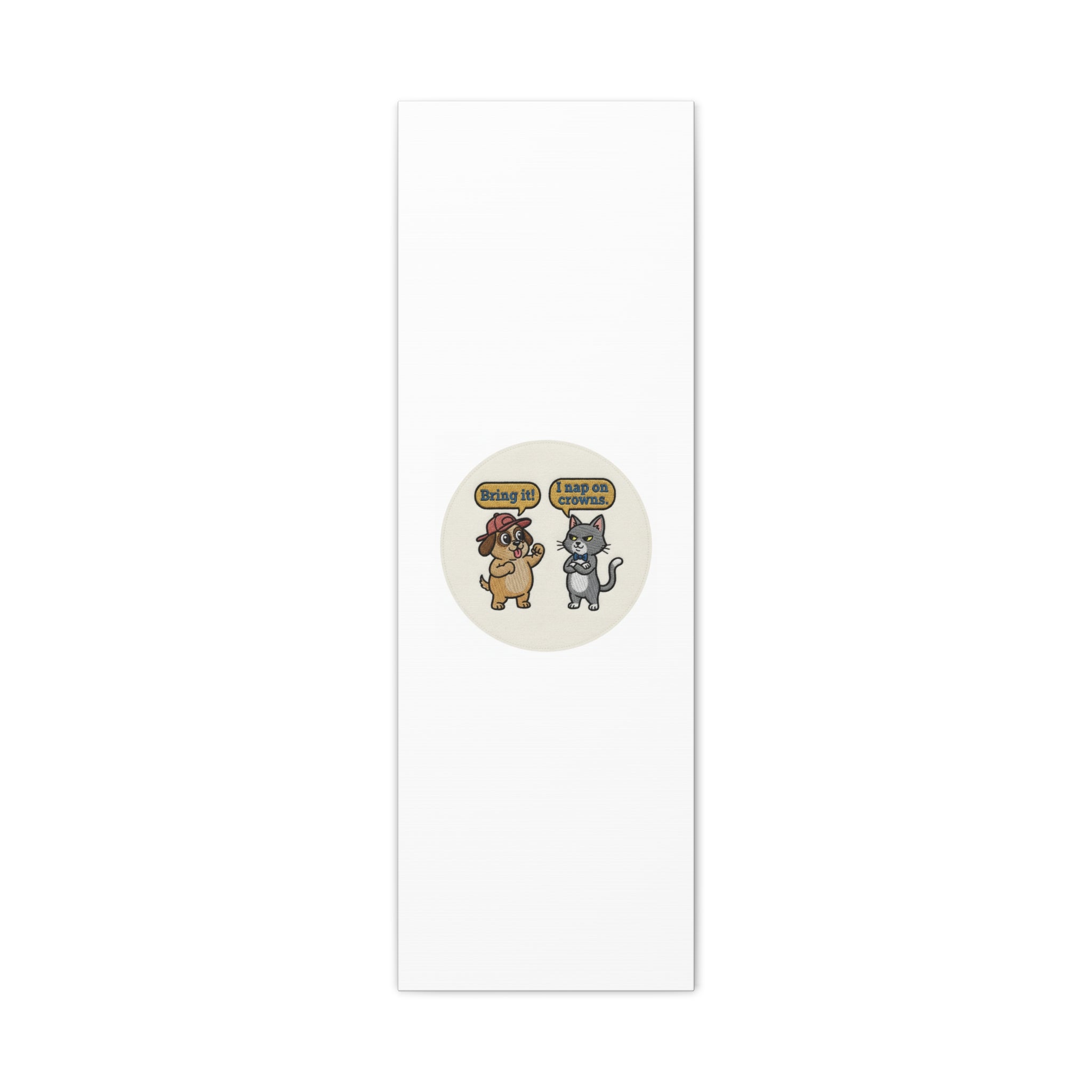 Funny Cat vs Dog Canvas | Pet Rivalry Wall Art