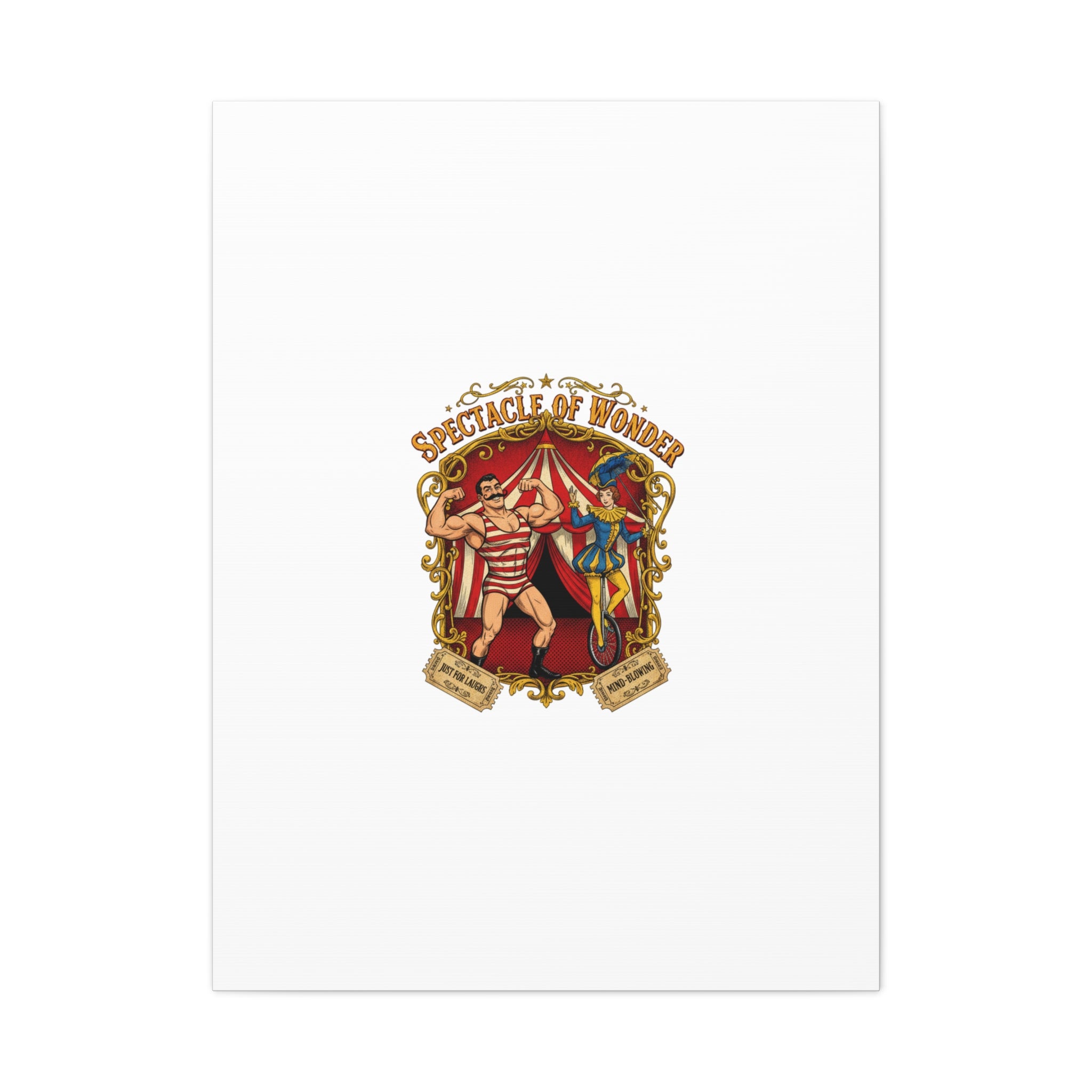 Spectacle of Wonder Circus Art Print, Canvas | Vintage Carnival Design
