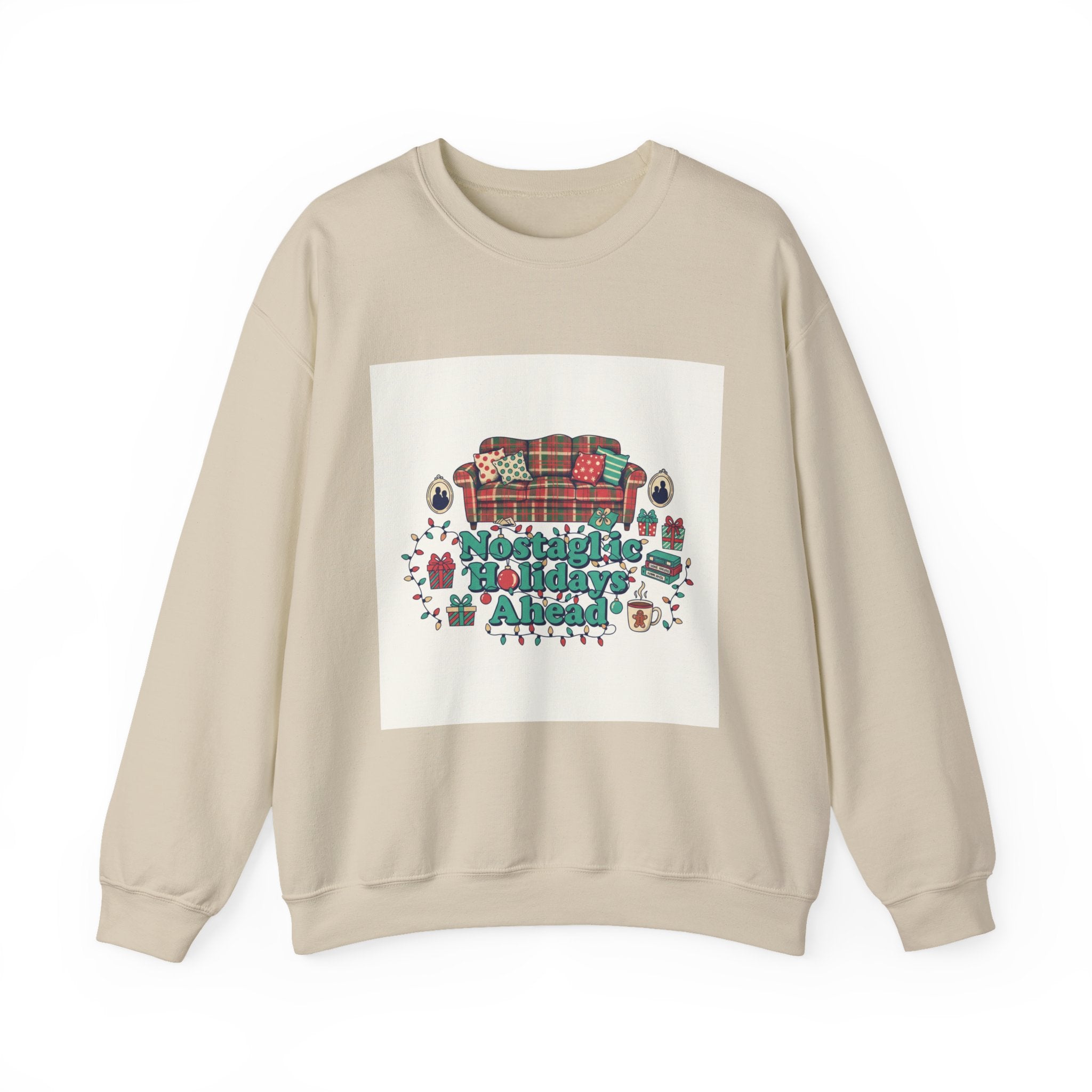 Nostalgia Is Coming Crewneck Sweatshirt, vintage holiday print | retro Christmas decor