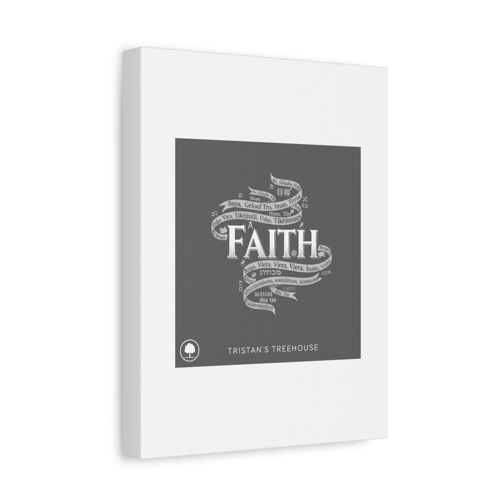 handwritten faith ribbon Canvas | sketch aesthetic, doodle design