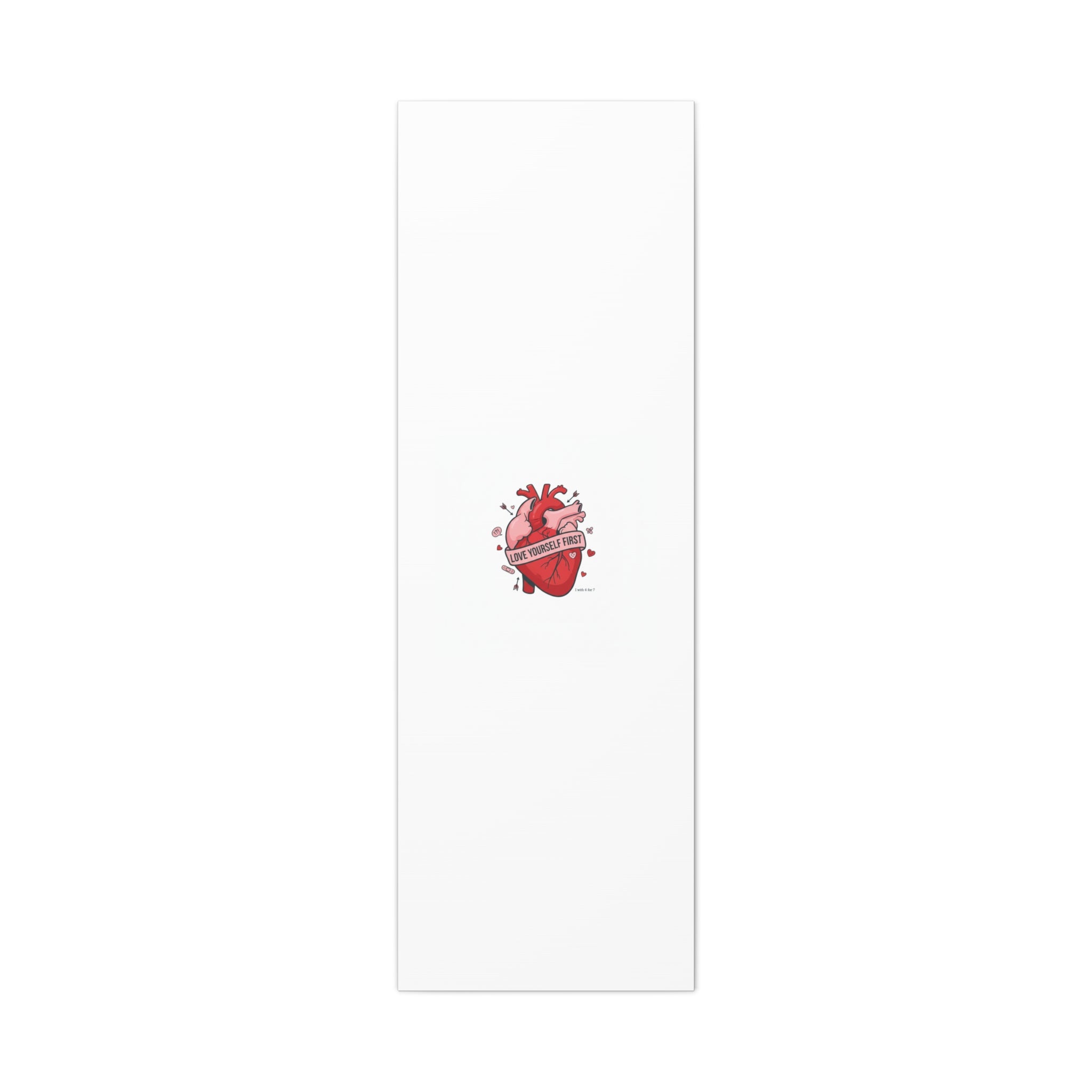 Love Yourself First Canvas, Hearts-with-a-Twist, Anti-Valentine Art