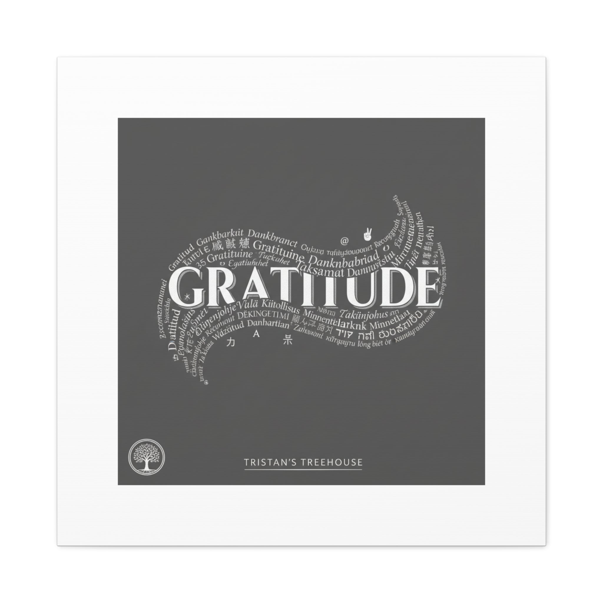 Gratitude Wall Art Matte Canvas | Tiny Treats, sweet uplifting print
