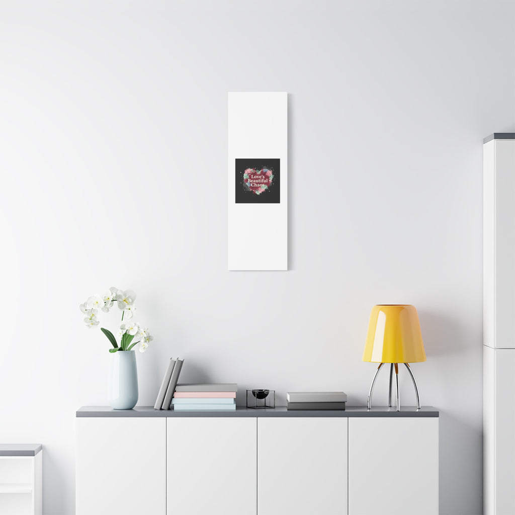 Love's Beautiful Chaos Canvas Print | Soft Grunge Hearts, Distressed Heart Art