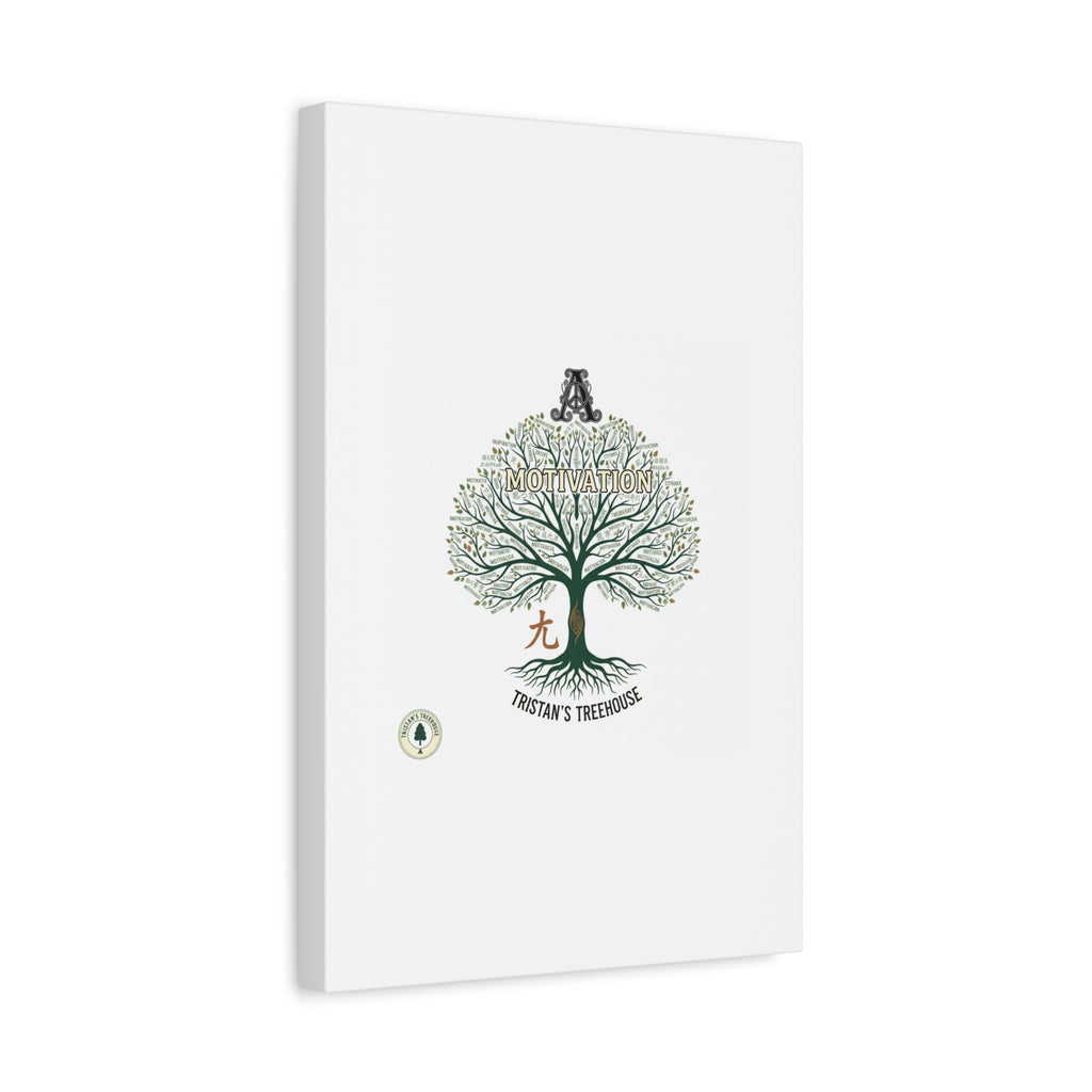 Handwritten Doodle Tree Canvas | Matte Stretched Wall Art