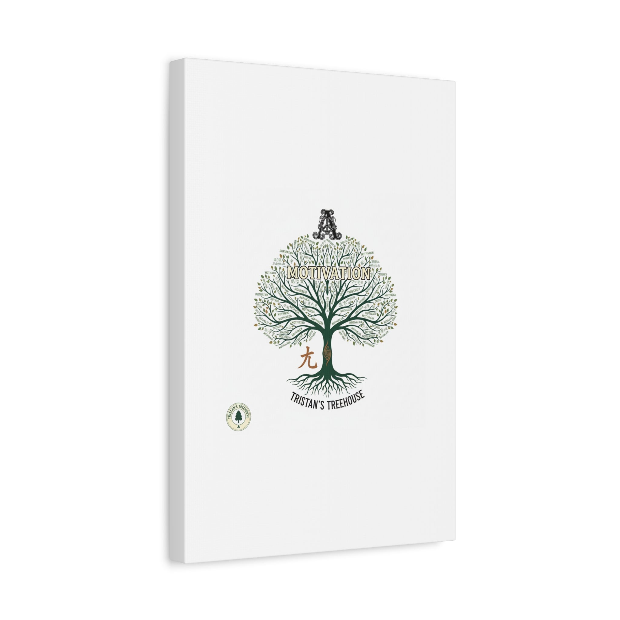 Handwritten Doodle Tree Canvas | Matte Stretched Wall Art