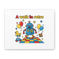 Retro Toy Robot Canvas | Throwback Kid, Primary Color Nostalgia