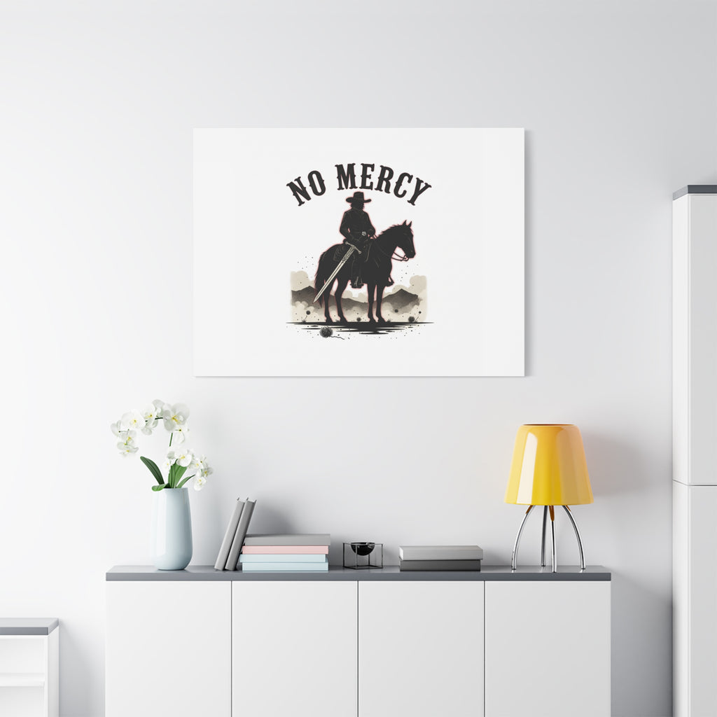 No Mercy Cowboy Skull Canvas | western skull art, gothic Americana