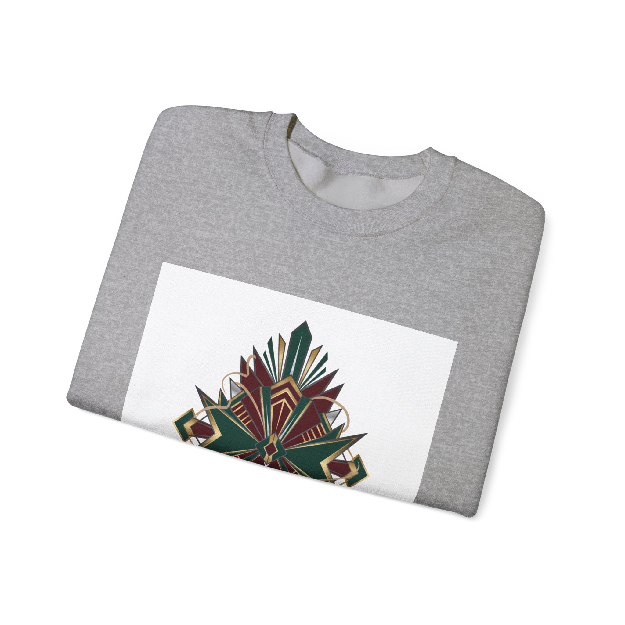 Dark Geometric Crest Crewneck | Gothic Occult Art Sweatshirt