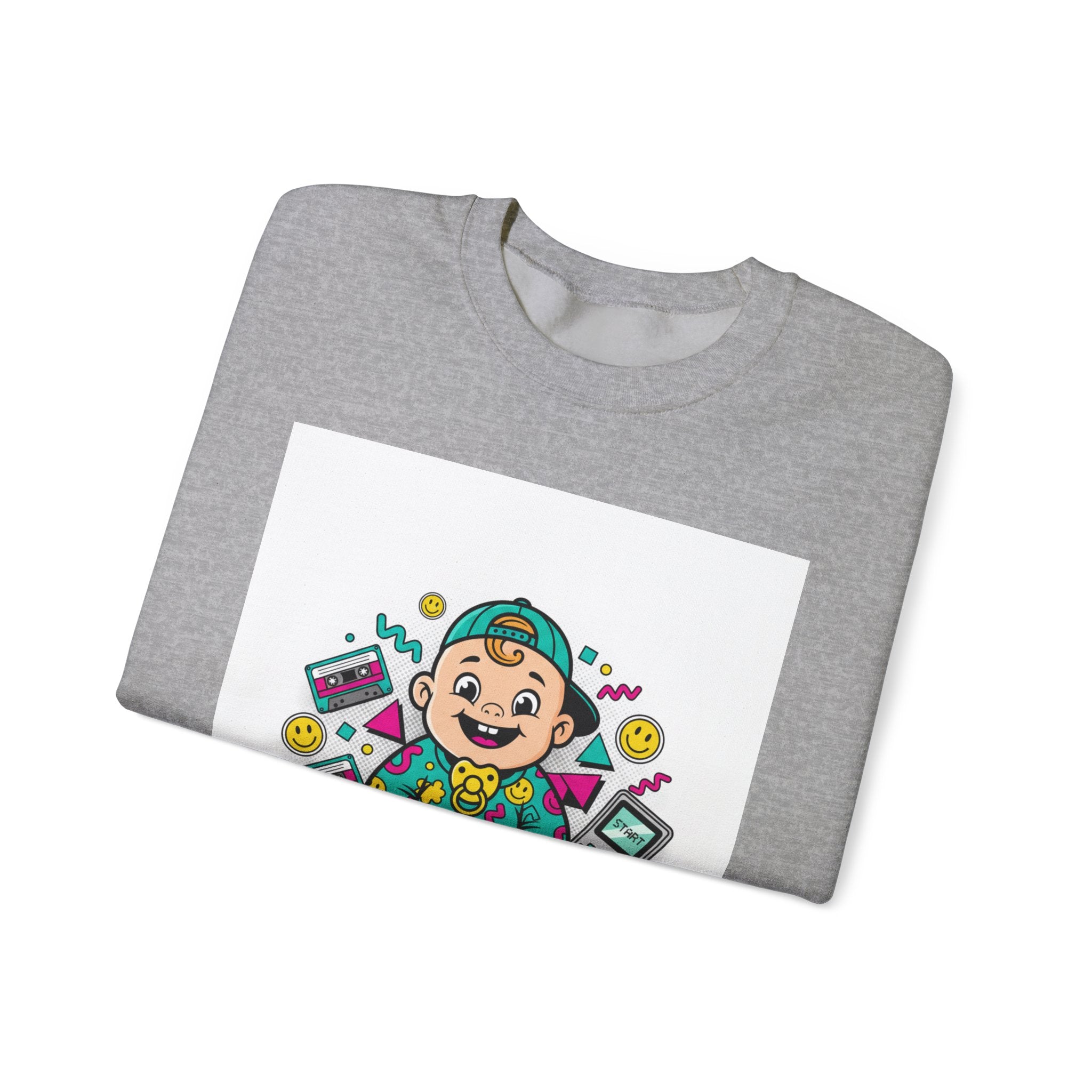 Retro Gamer Baby Crewneck Sweatshirt — Cute Arcade Controller Design