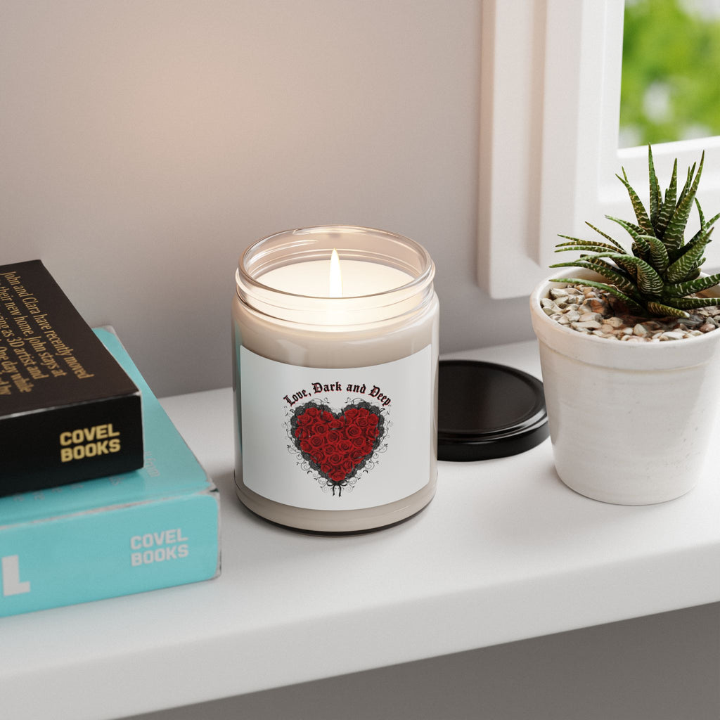 Gothic Romance Heart Candle | Soy Candle, 9oz, 80s Nostalgia New Romantic