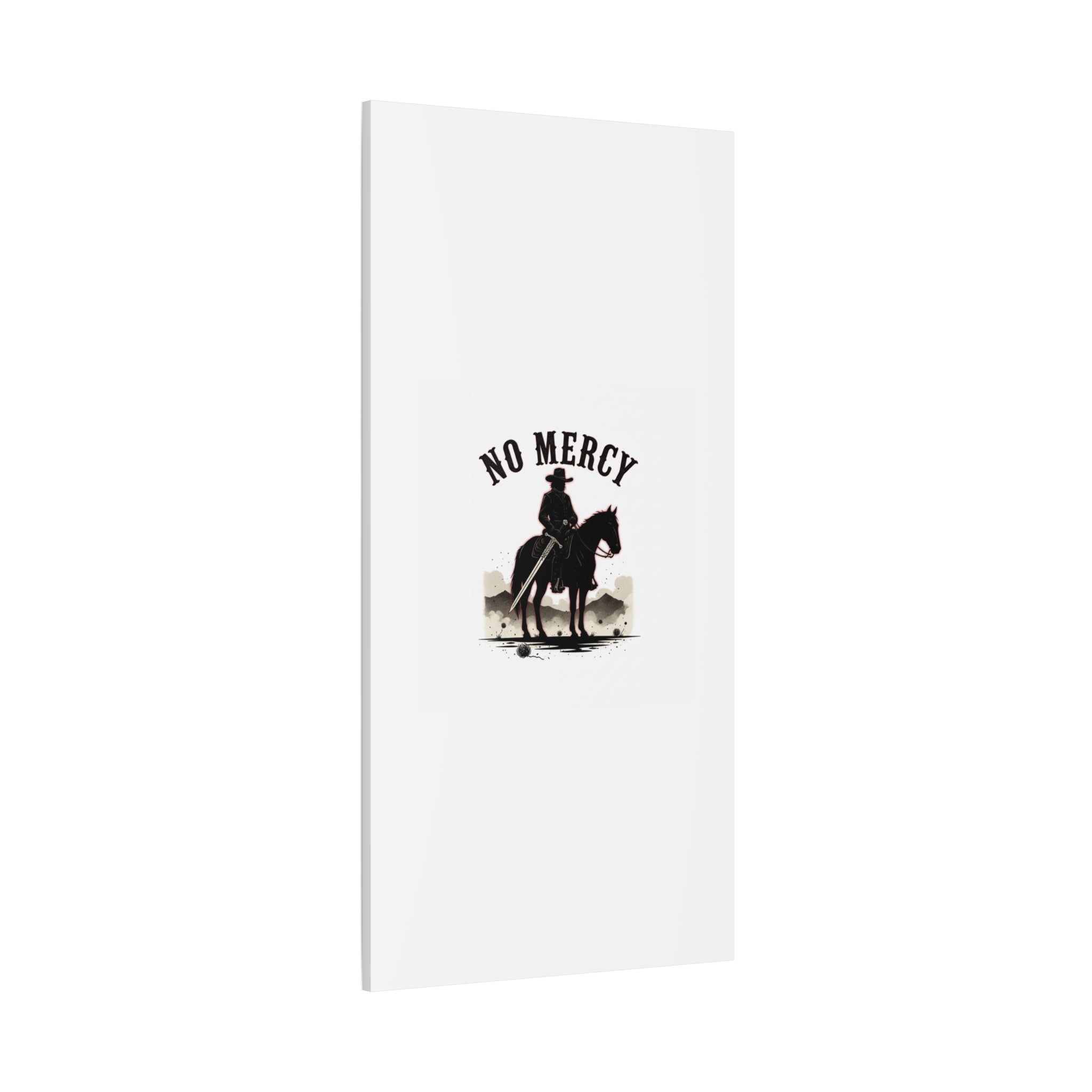 No Mercy Cowboy Skull Canvas | western skull art, gothic Americana