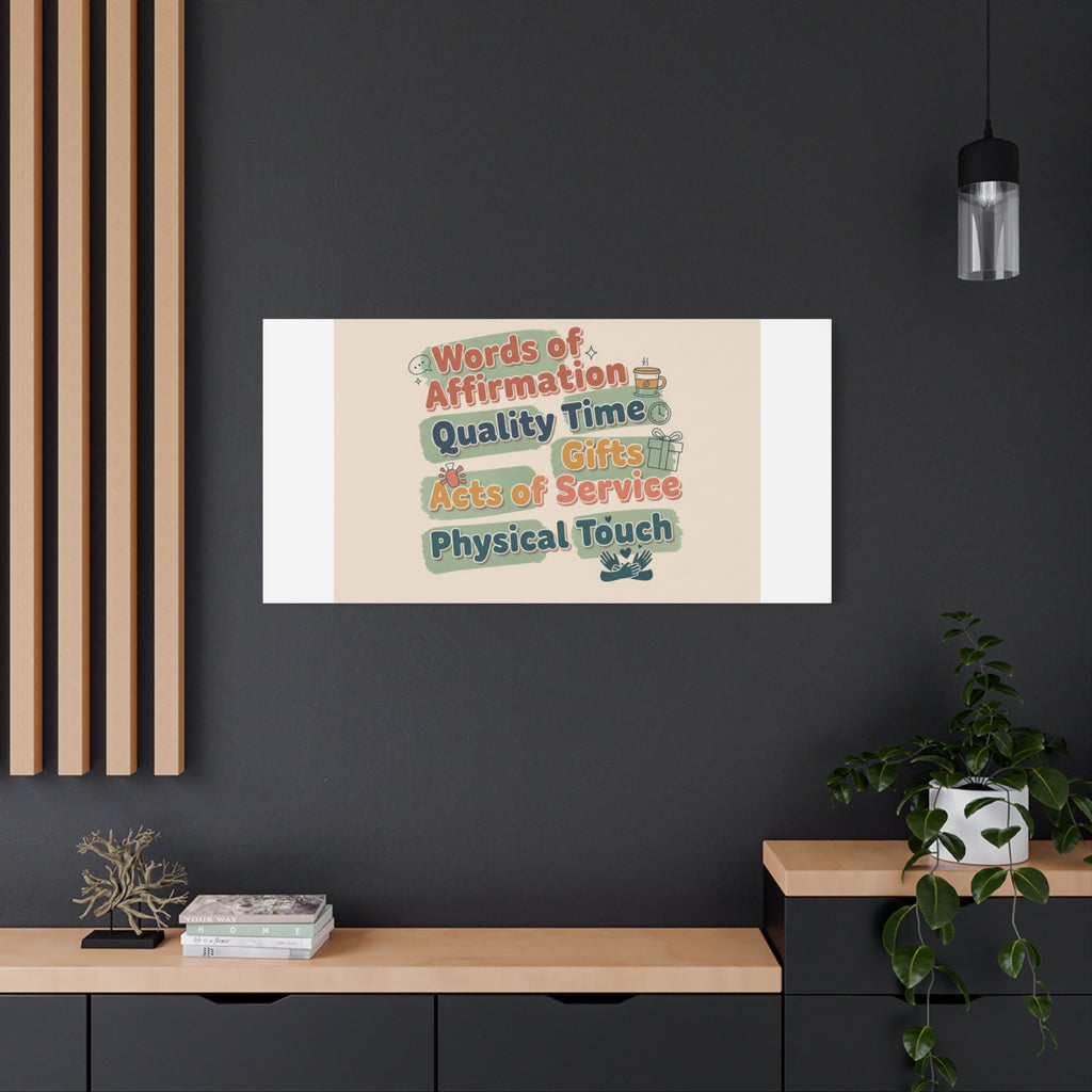 Love Languages List Matte Canvas Wall Art | love language meme, relationship humor