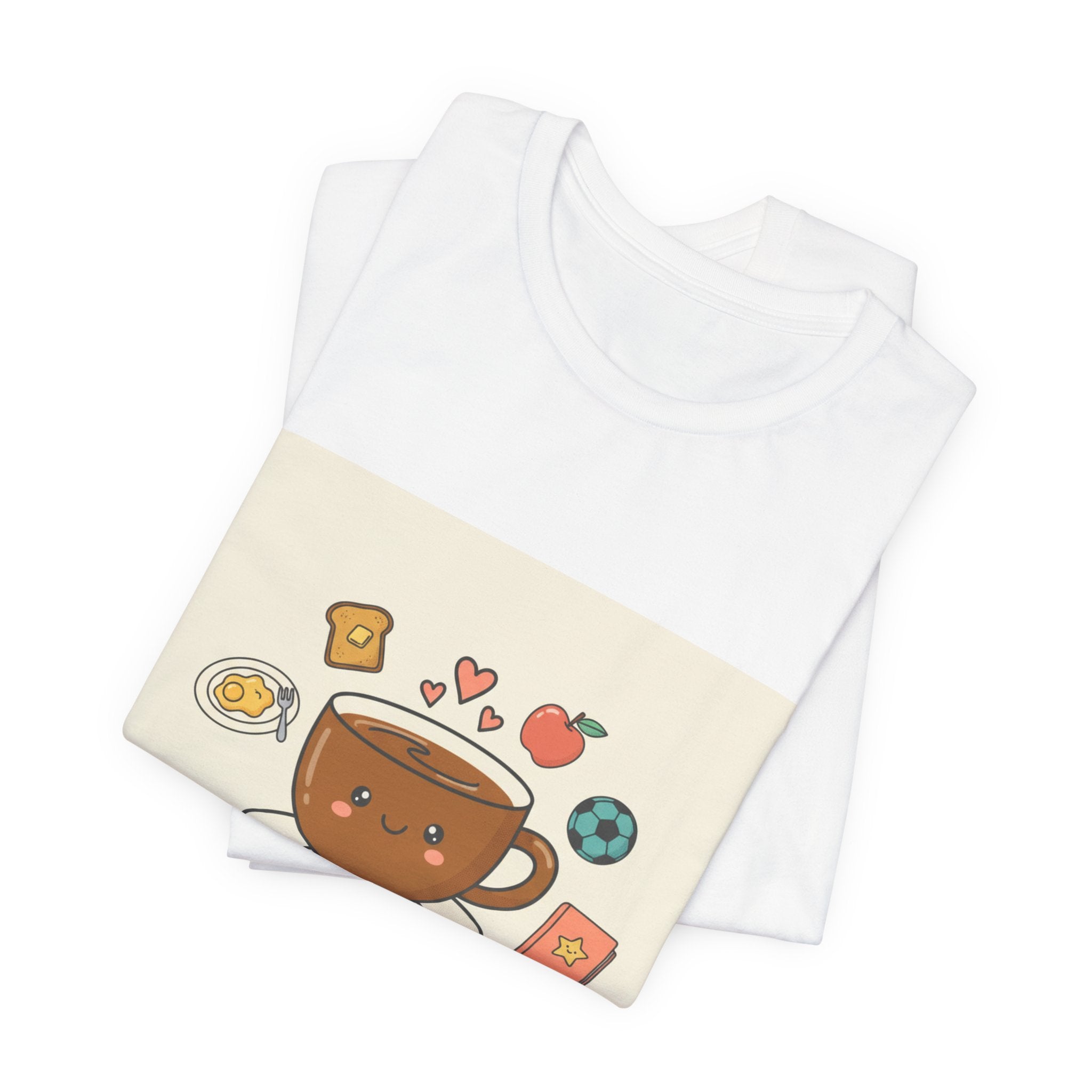 Morning Chaos Coffee & Kids Tee | mom life tee, tired parent shirt