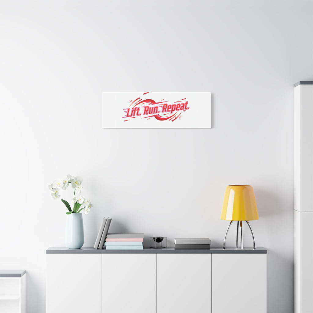 Lift Run Repeat Canvas | Fitness Wall Art, Gym Motivation