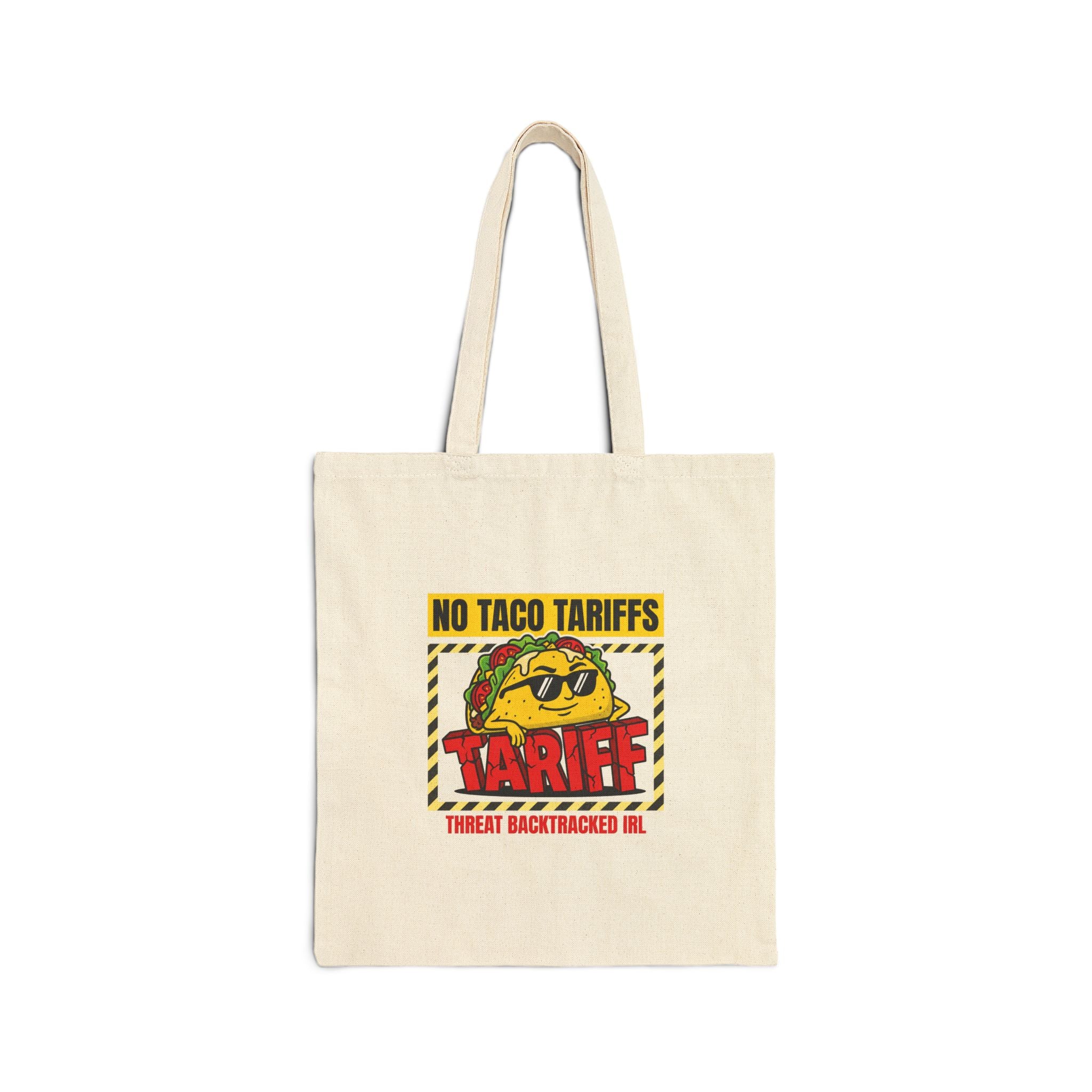 No Taco Tariffs Tote | political taco pun, protest typography