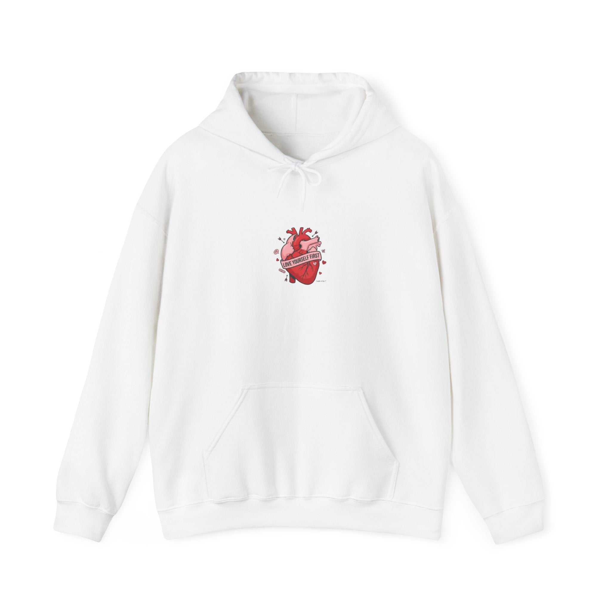 Snarky Heart Graphic Hoodie | anti love graphic, punk Valentine design