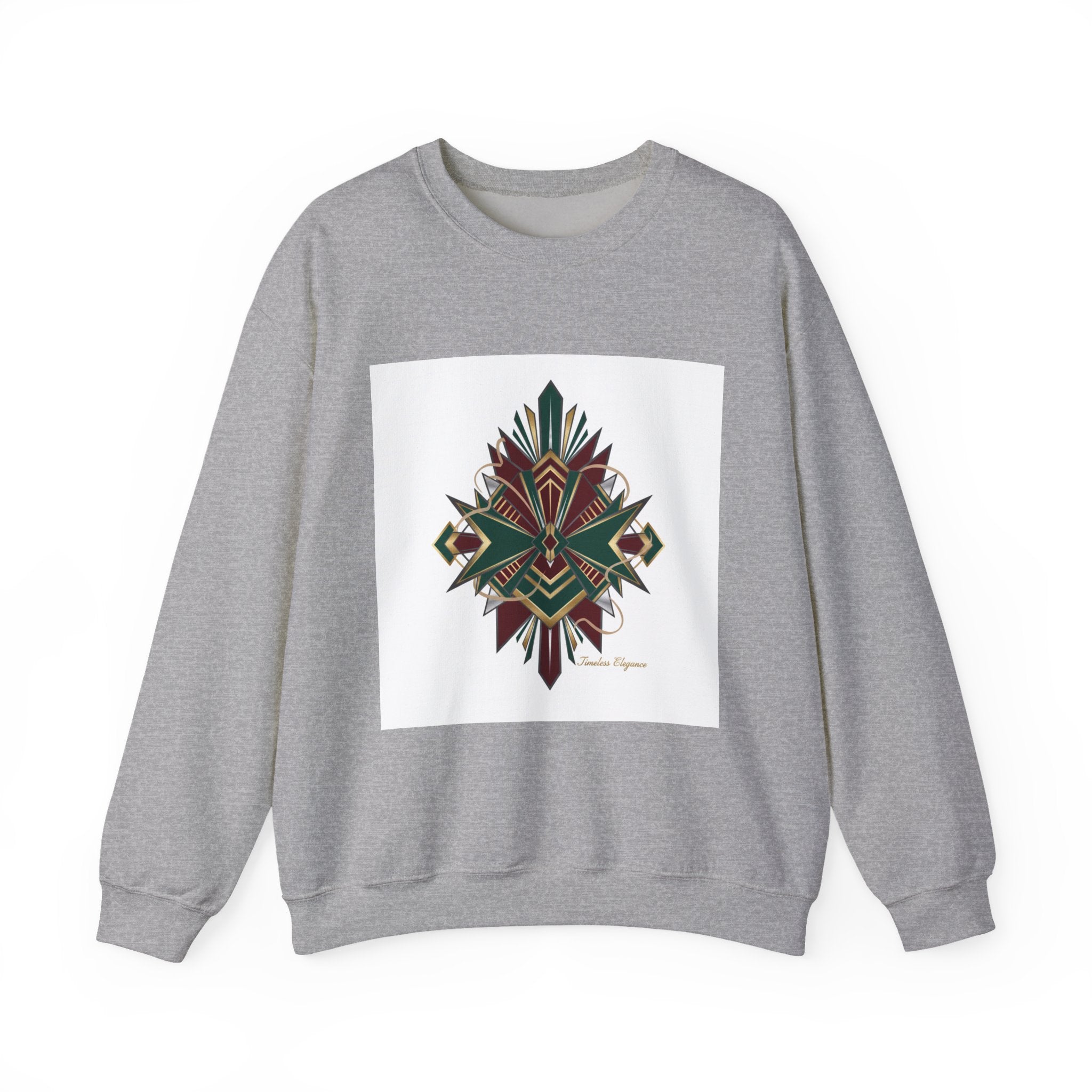 Dark Geometric Crest Crewneck | Gothic Occult Art Sweatshirt