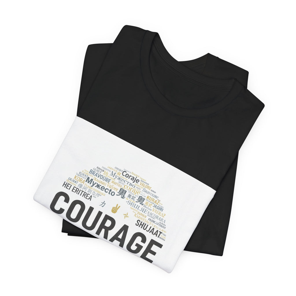 Courage Minimal Wordcloud Tee | Fresh-Start Minimalism, New Page Apparel