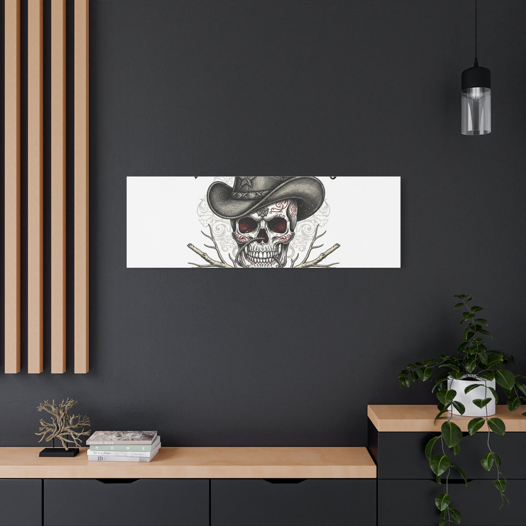 Honor Among Outlaws Canvas | Western Skull Art, Gothic Americana Desert Noir