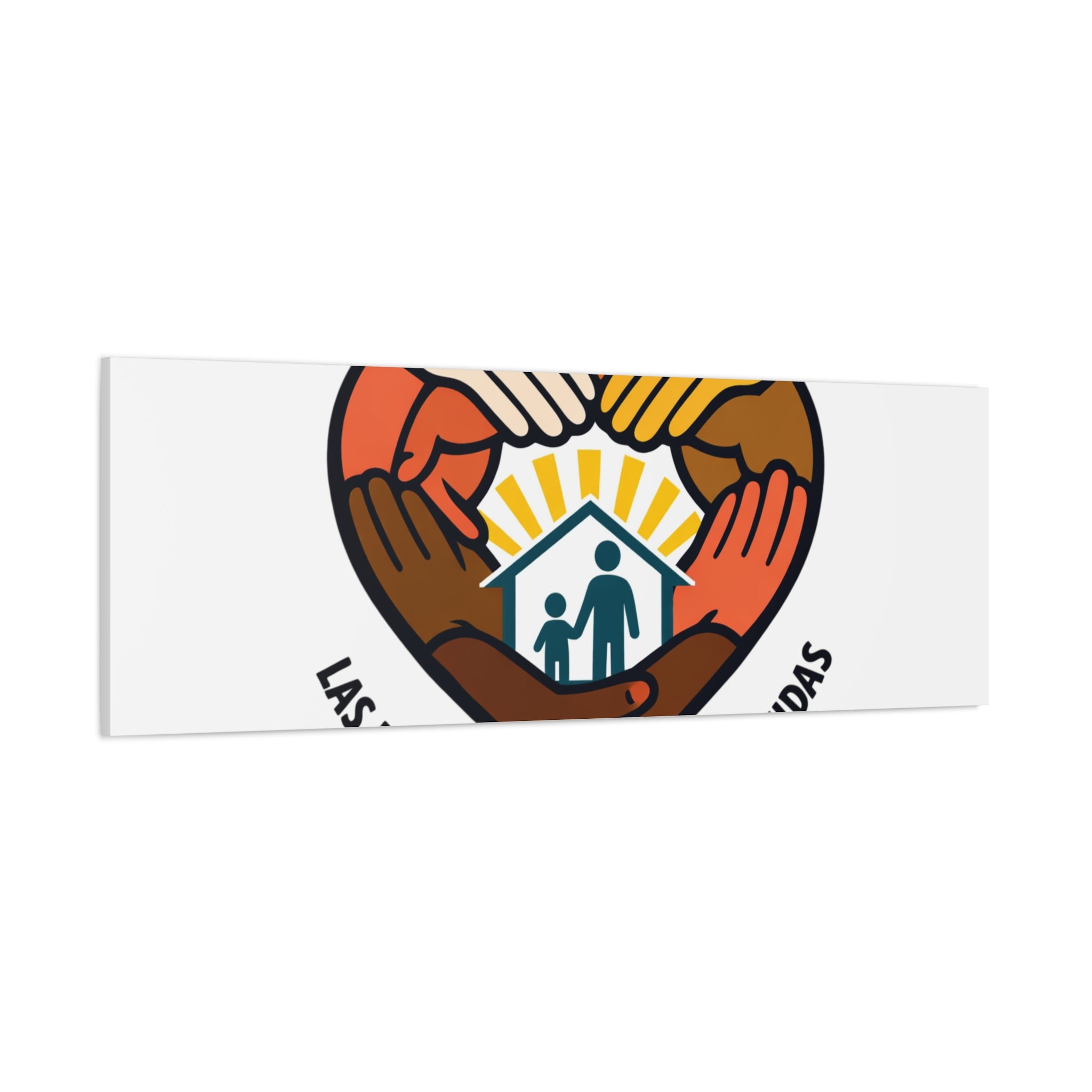 Families Belong Together Canvas, family unity solidarity, bilingual inclusive decor