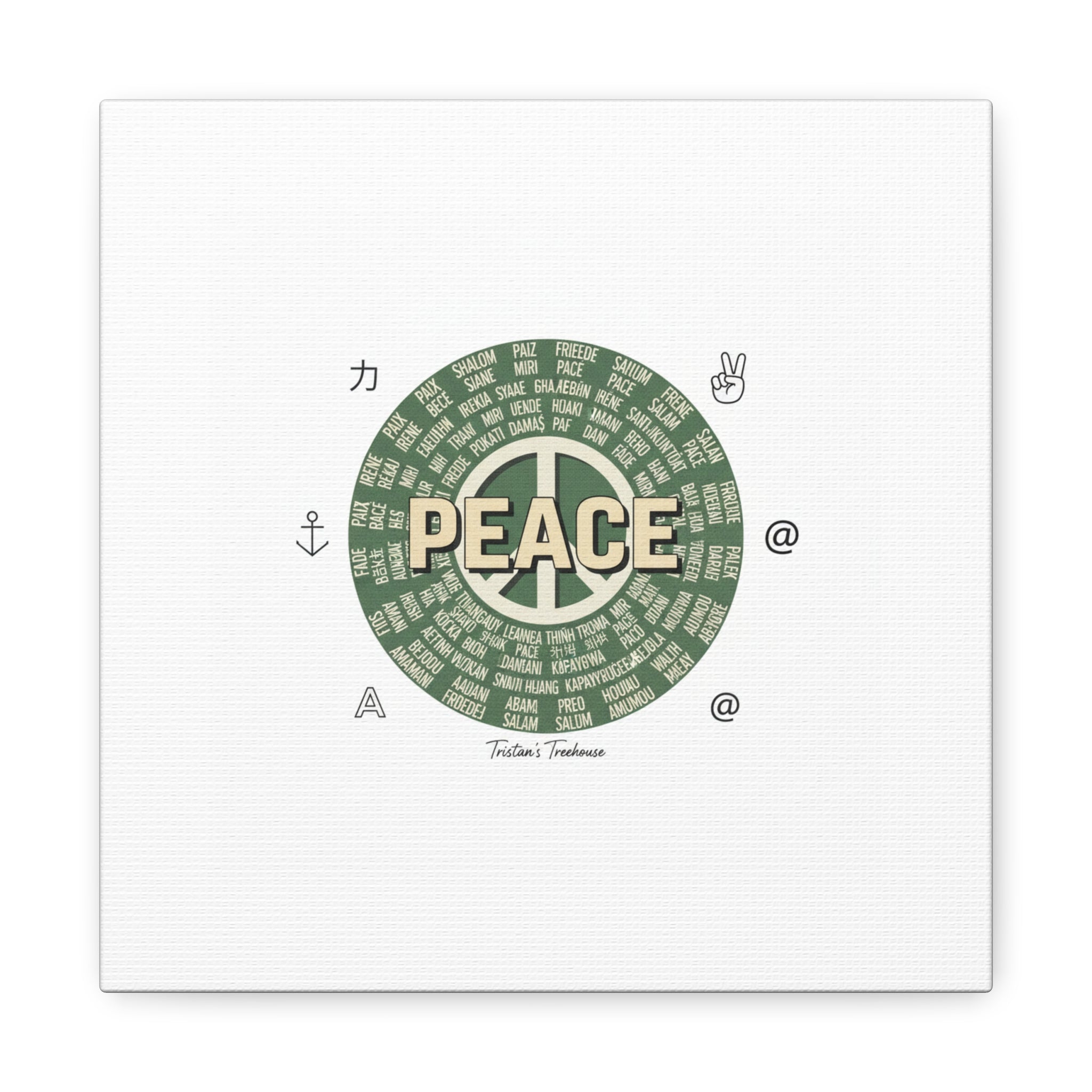 Peace doodle canvas | hand drawn sketch aesthetic, handwritten message