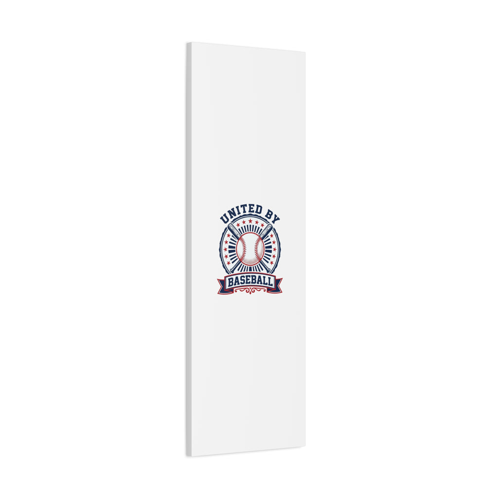 United by Baseball Canvas | Patriotic Baseball Graphic, Red White Blue Wall Art
