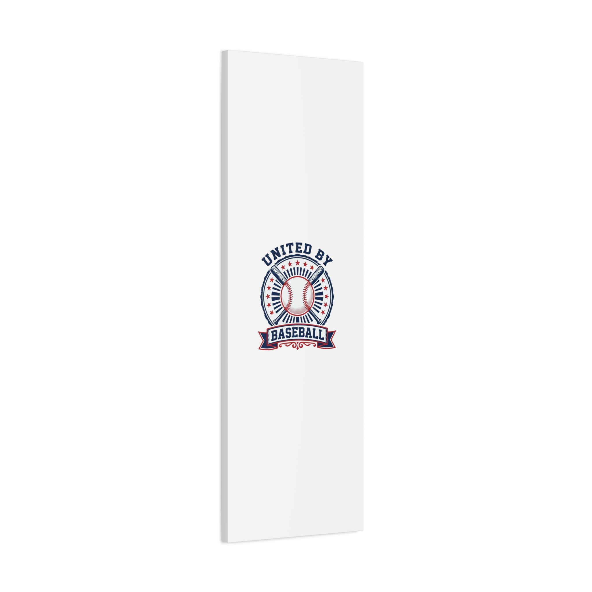 United by Baseball Canvas | Patriotic Baseball Graphic, Red White Blue Wall Art