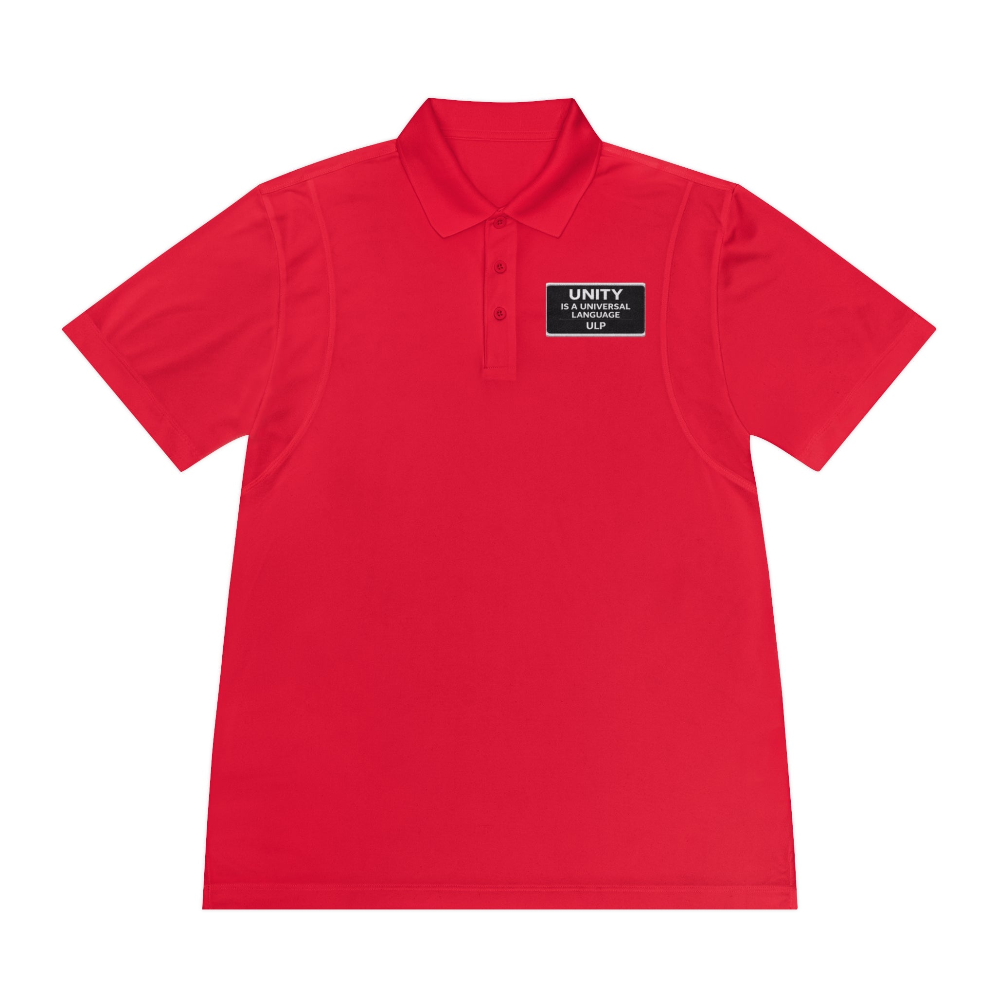 Unity & Strength Men’s Sport Polo — Small “UNITY” Patch Chest Logo