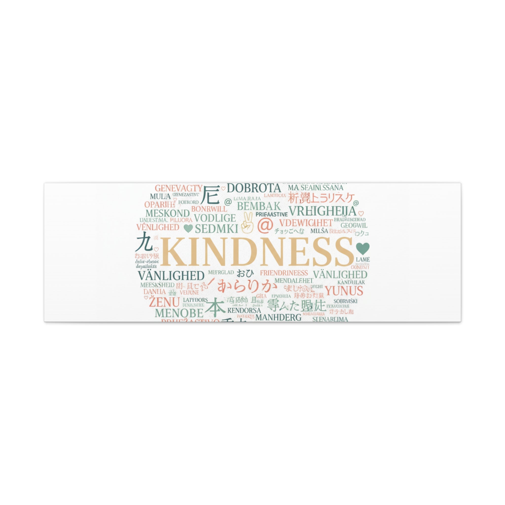 Kindness Word Cloud Canvas | Fresh Start Minimalist Wall Art