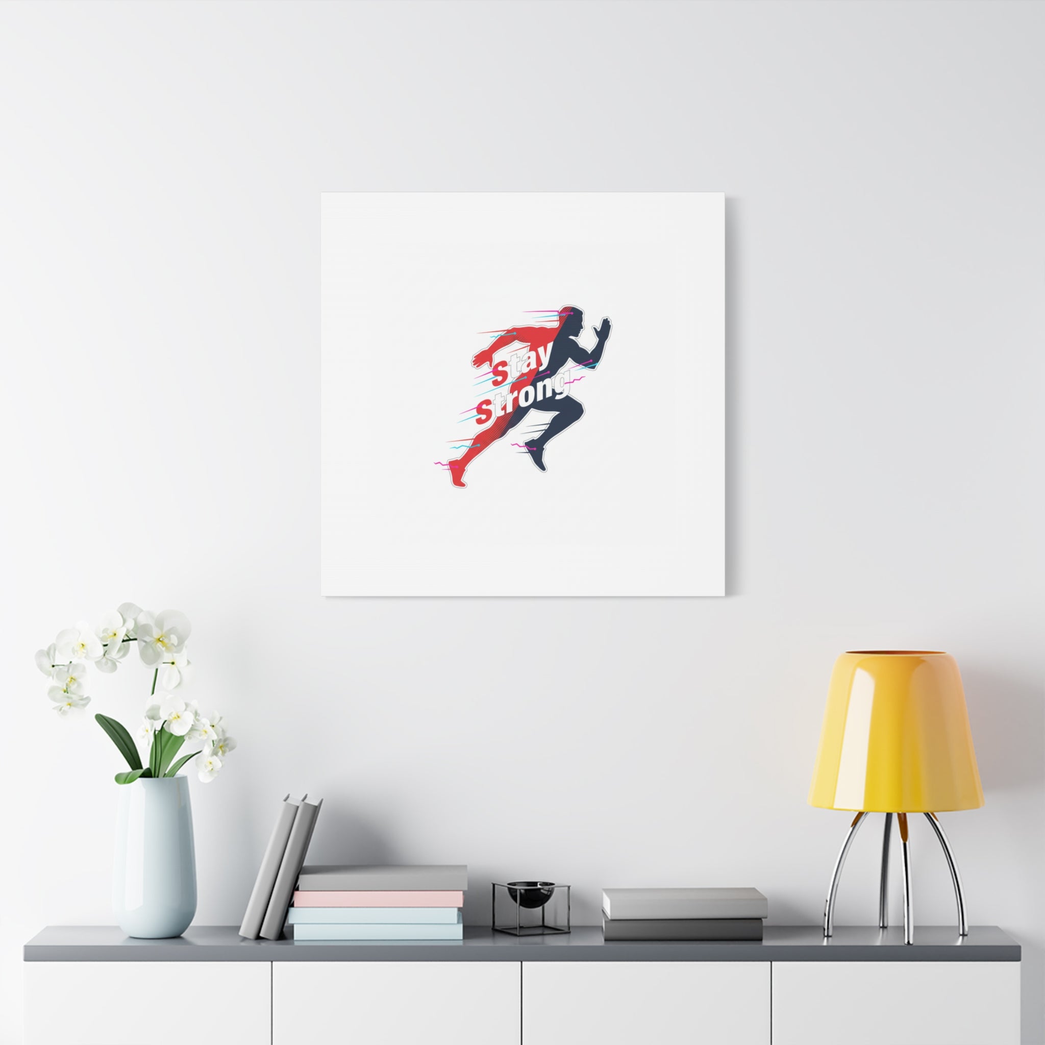 Stay Strong Runner Canvas | Fitness Motivation, Gym Wall Art