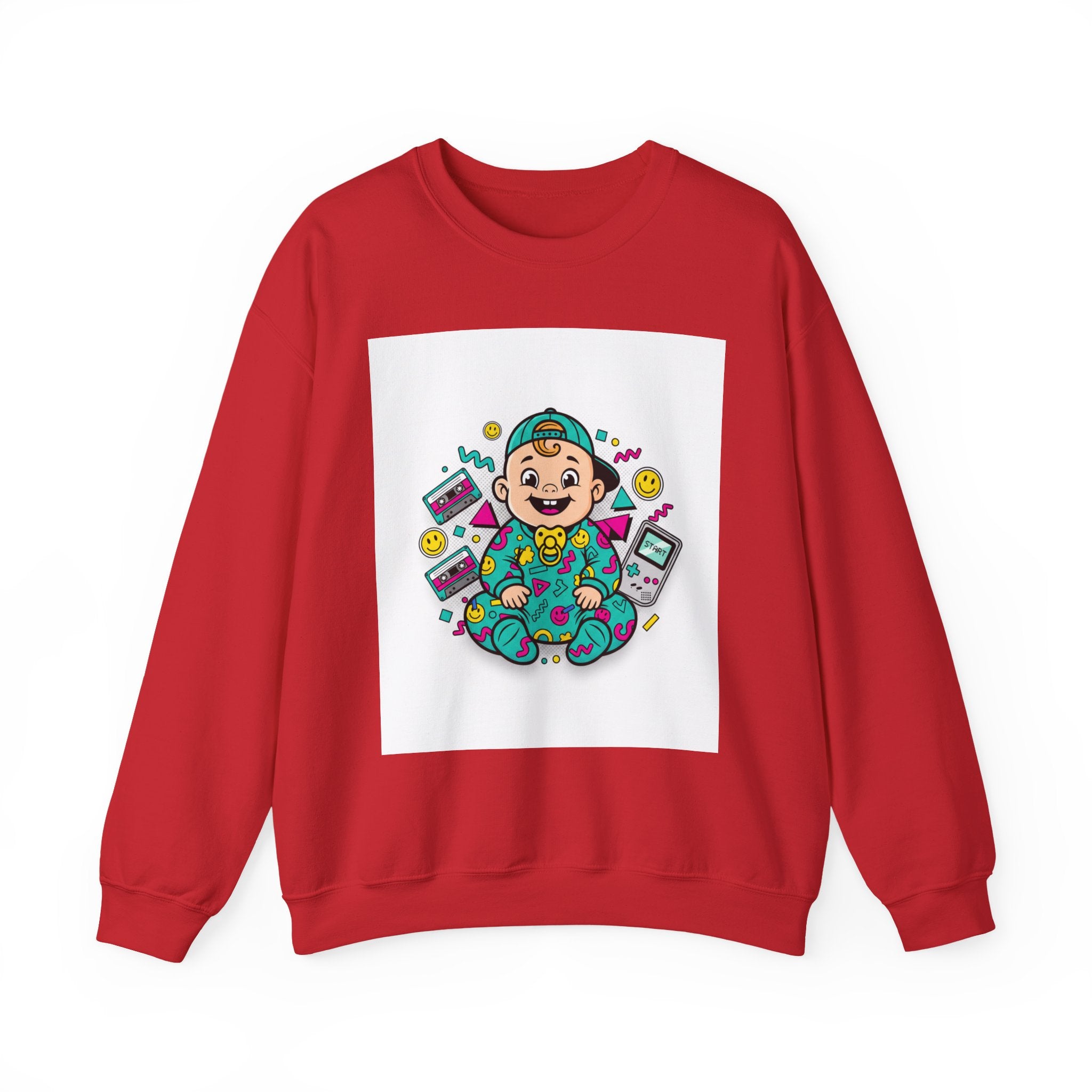 Retro Gamer Baby Crewneck Sweatshirt — Cute Arcade Controller Design