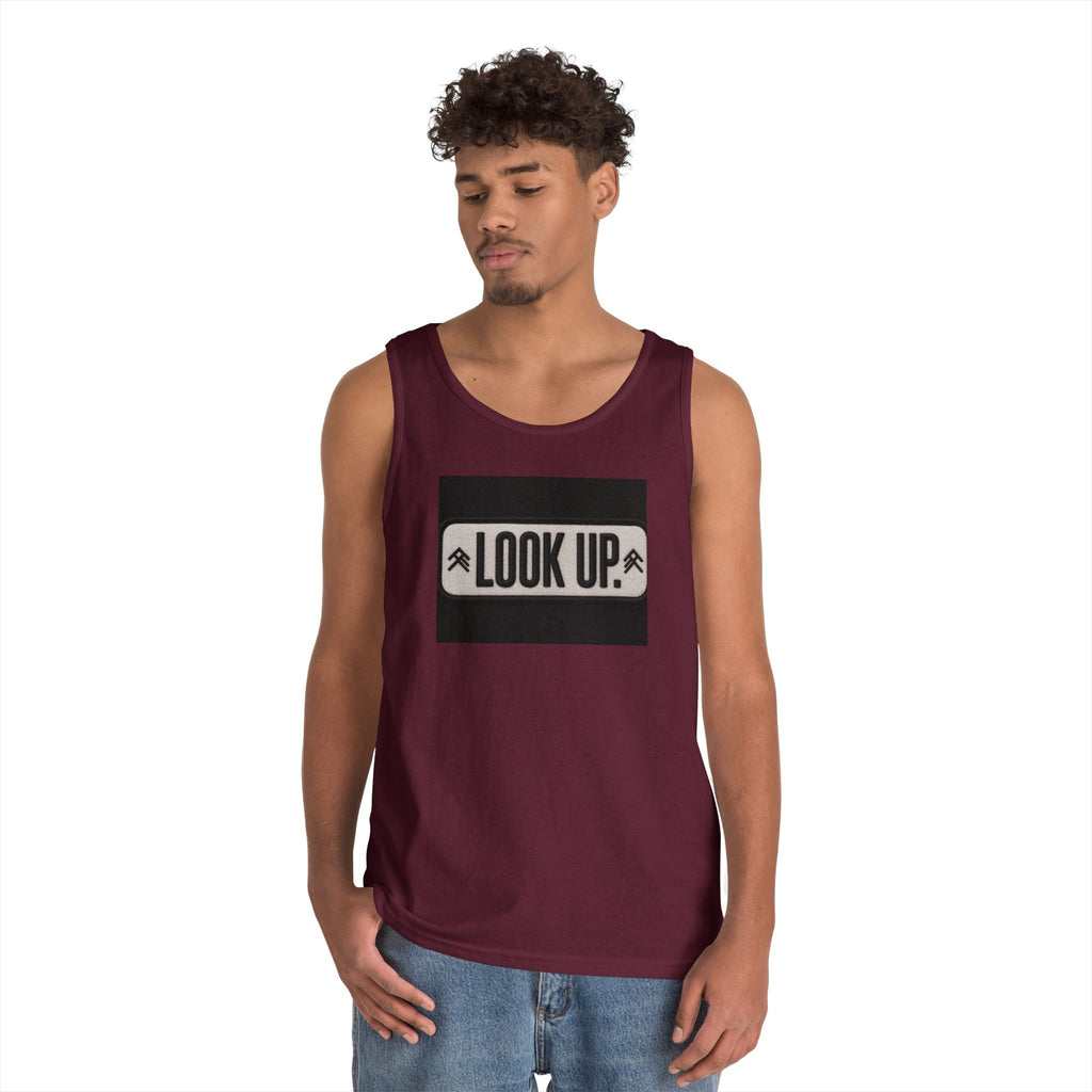 Look Up Tank Top — Inspirational Graphic Tank for Outdoors & Mindfulness