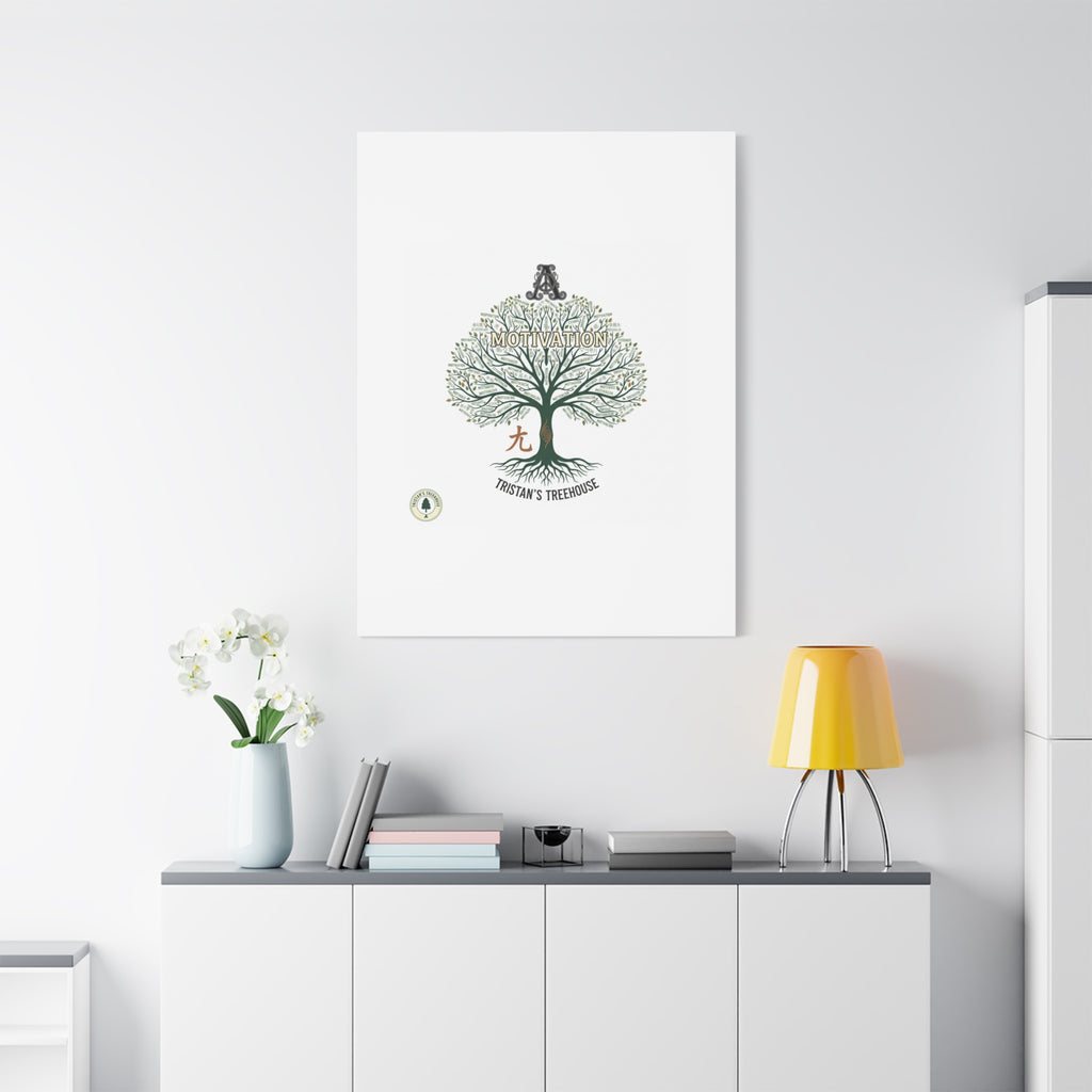 Handwritten Doodle Tree Canvas | Matte Stretched Wall Art