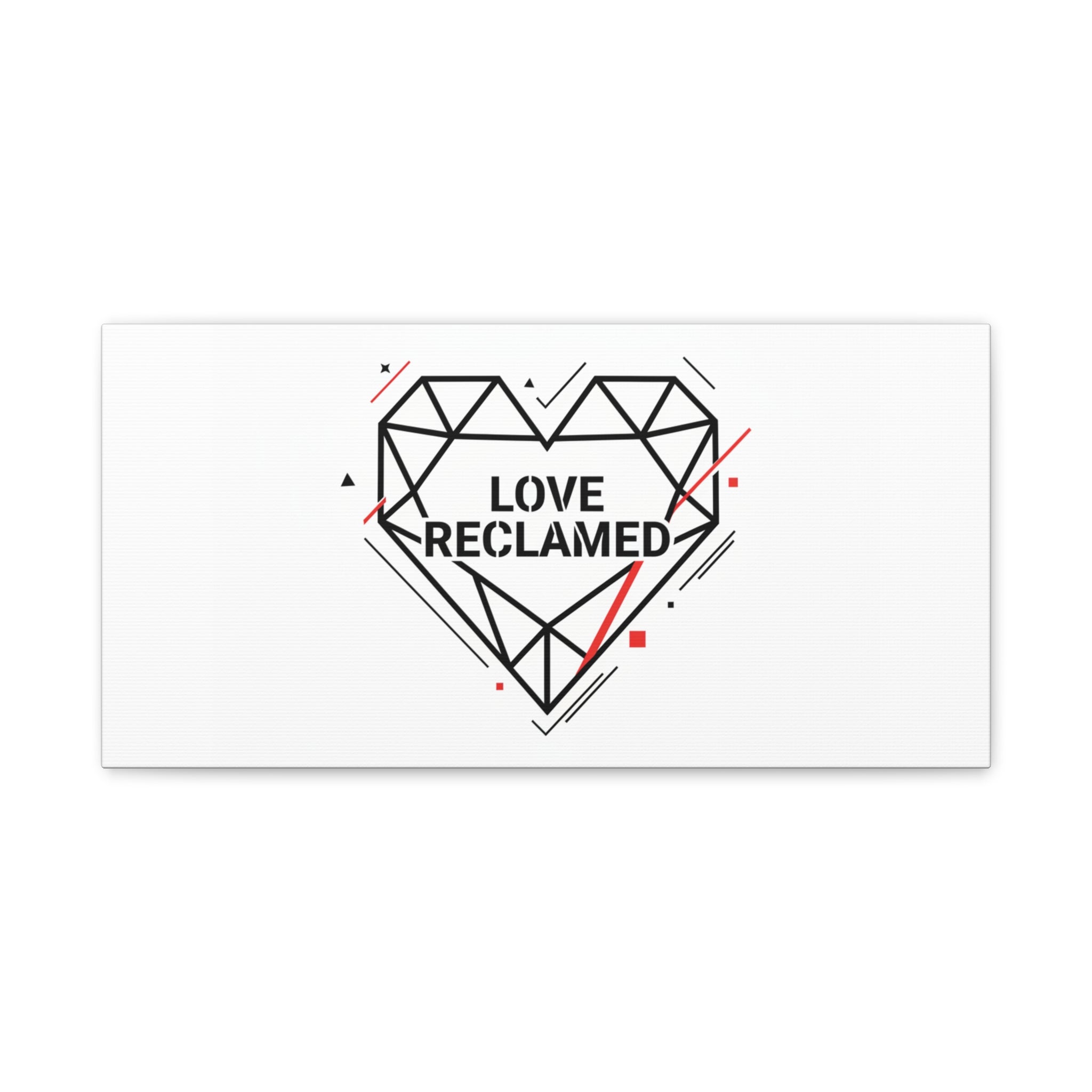 Love Reclaimed Canvas | modern heart design, minimalist love icon