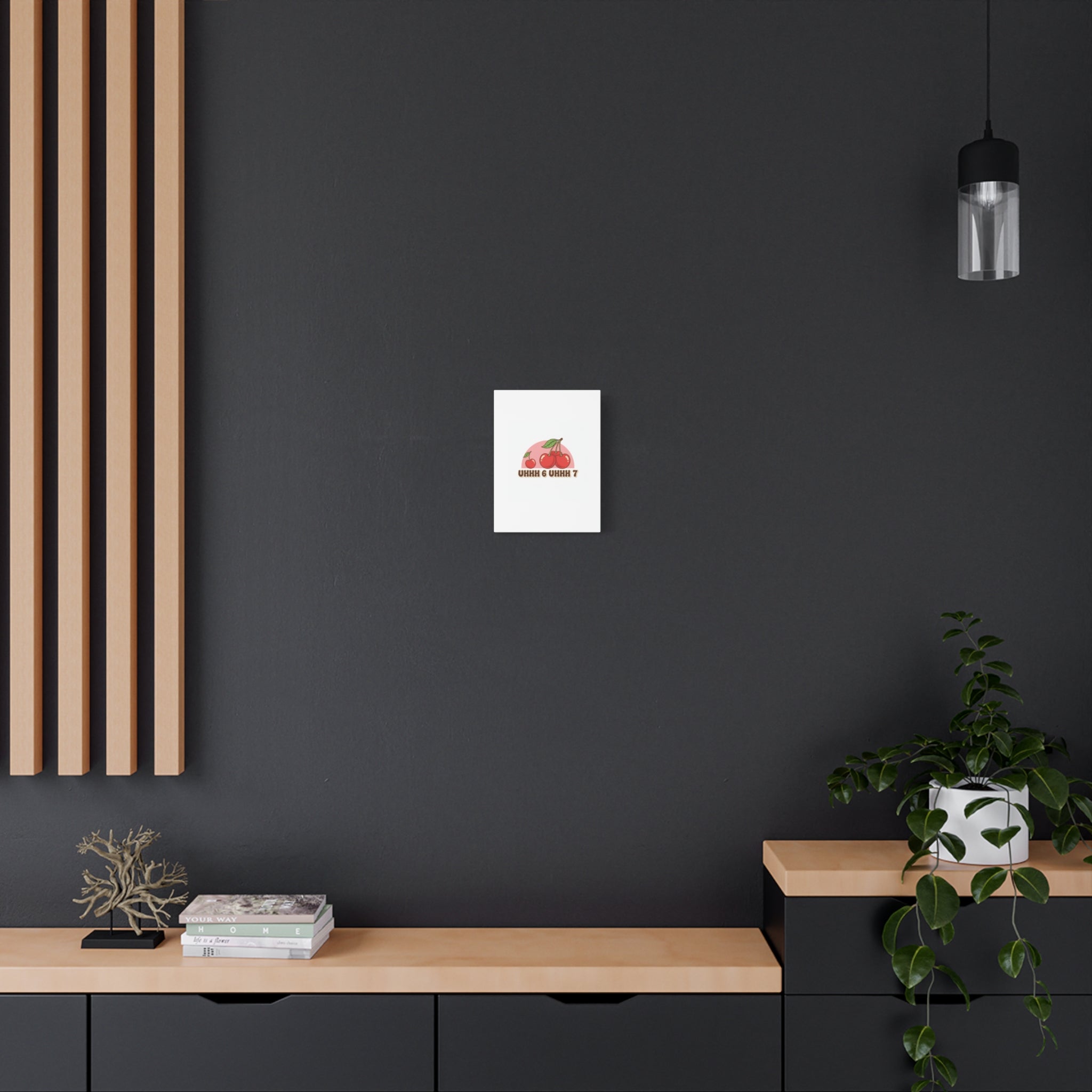 Six Severn Cherry Retro Graphic Canvas | kawaii fruit print, vintage cherry design