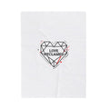 Love Reclaimed Geometric Heart Velveteen Blanket | modern heart, minimalist love icon