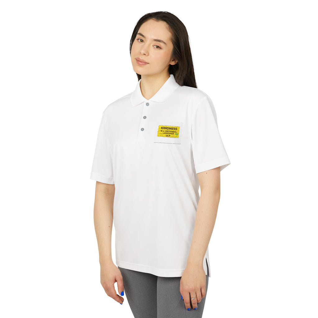 Kindness Is a Universal Language Golf Polo — Motivational Golf Shirt