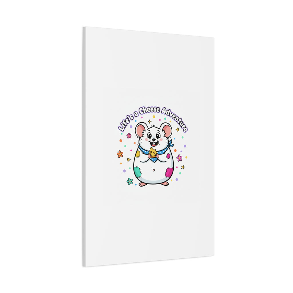 Life's a Cheese Adventure Canvas | Rodent-Core rat art print