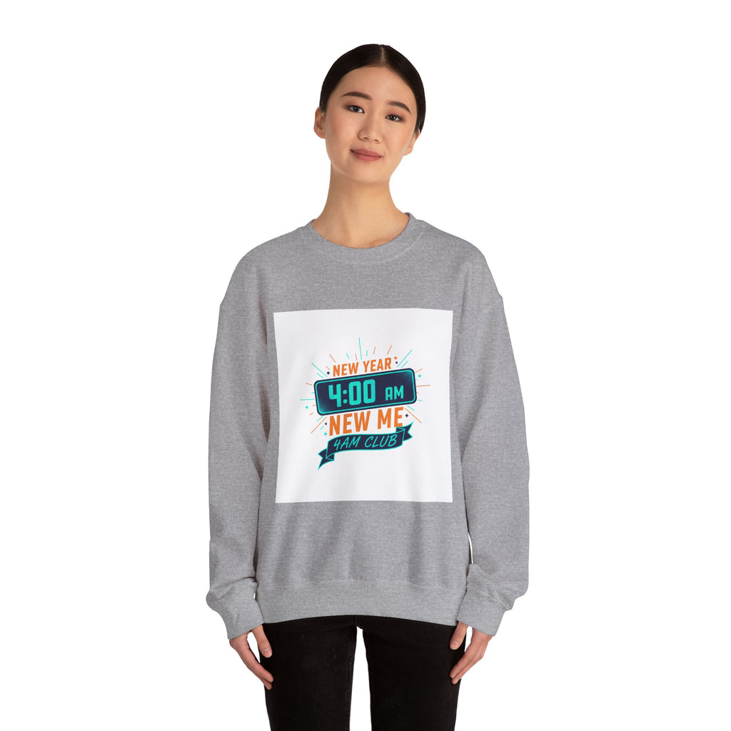 New Year 4:00 AM New Me Crewneck Sweatshirt | Holiday Apparel, Festive Sweater Look