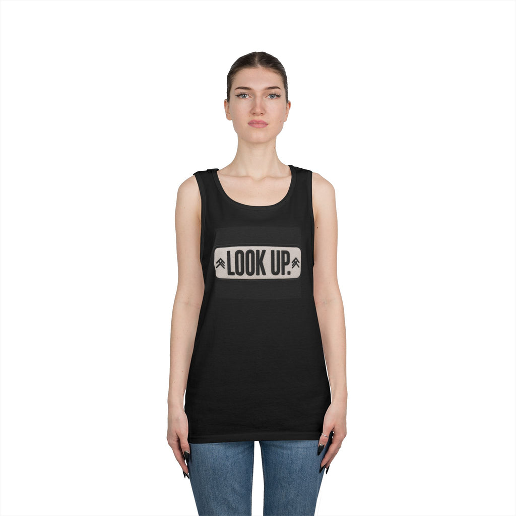 Look Up Tank Top — Inspirational Graphic Tank for Outdoors & Mindfulness