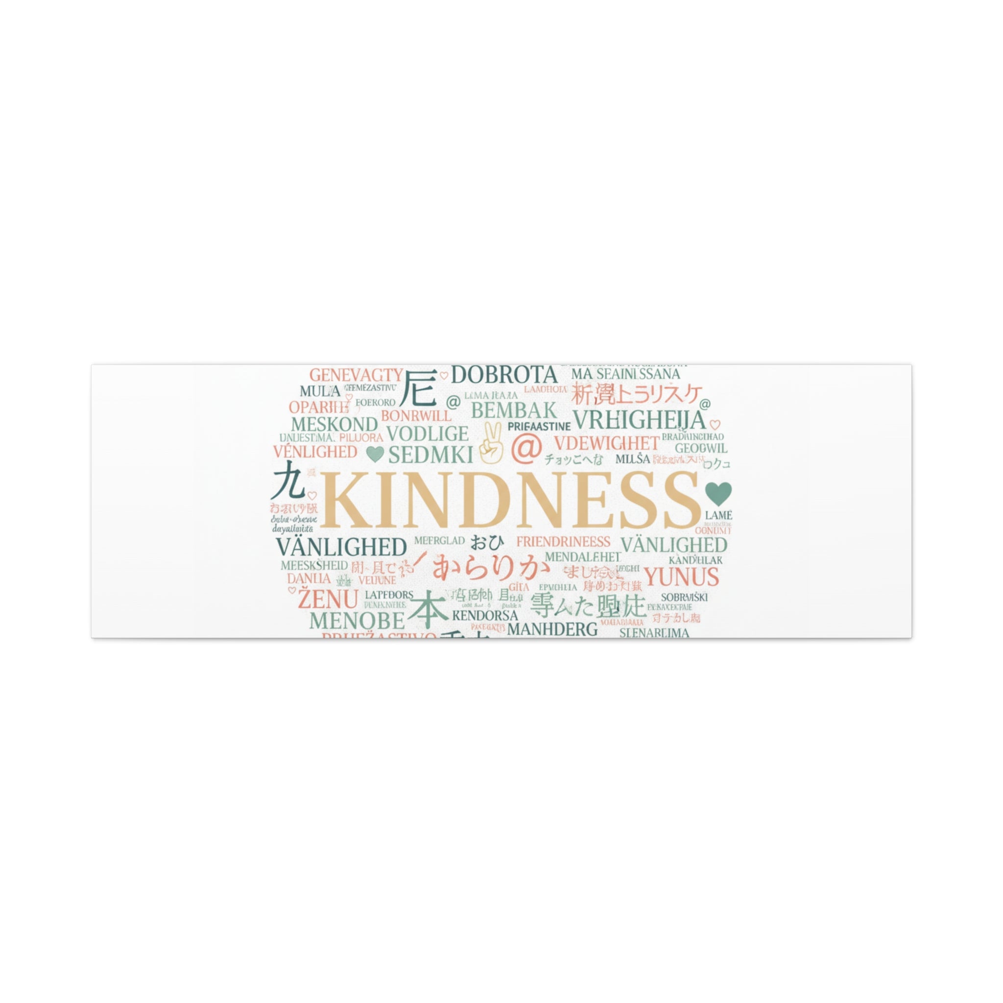 Kindness Word Cloud Canvas | Fresh Start Minimalist Wall Art
