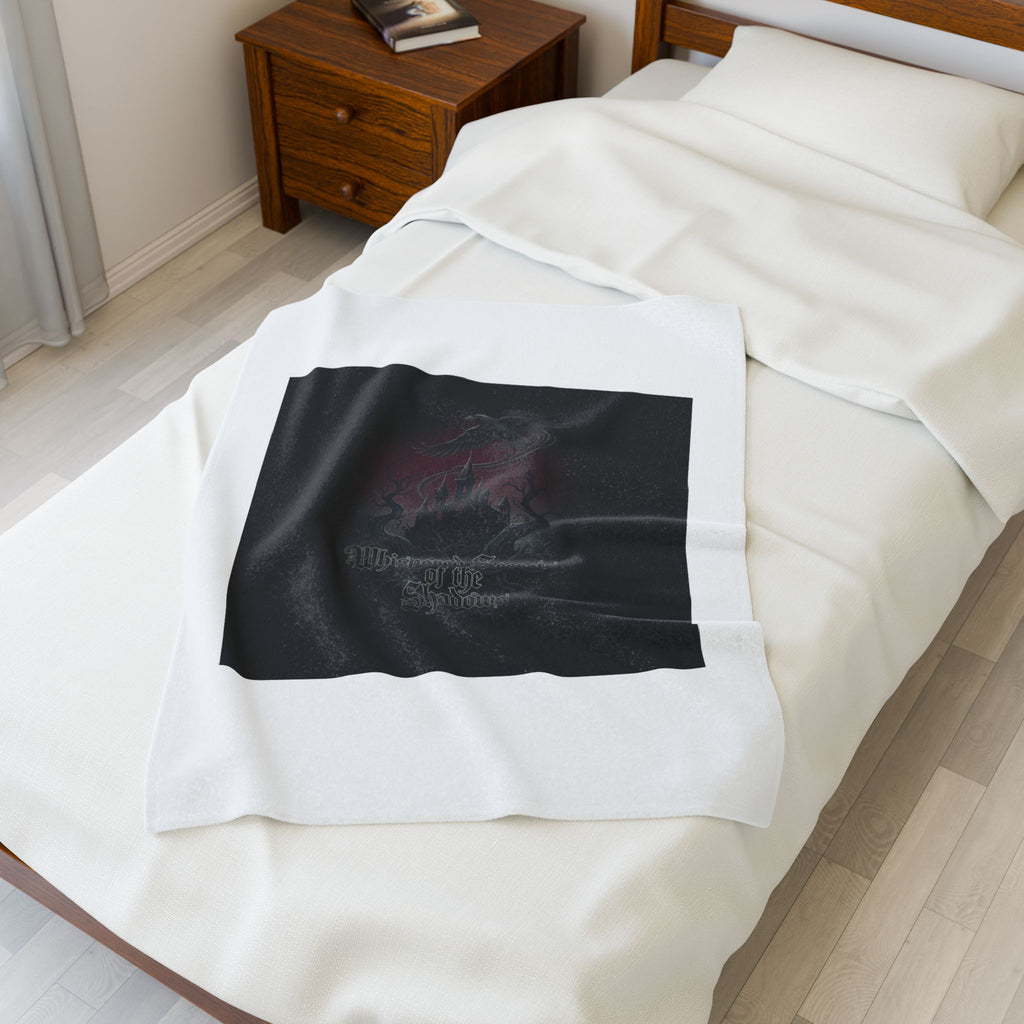 Medieval Castle Raven Velvet Throw Blanket | Castlecore, Dark Academia