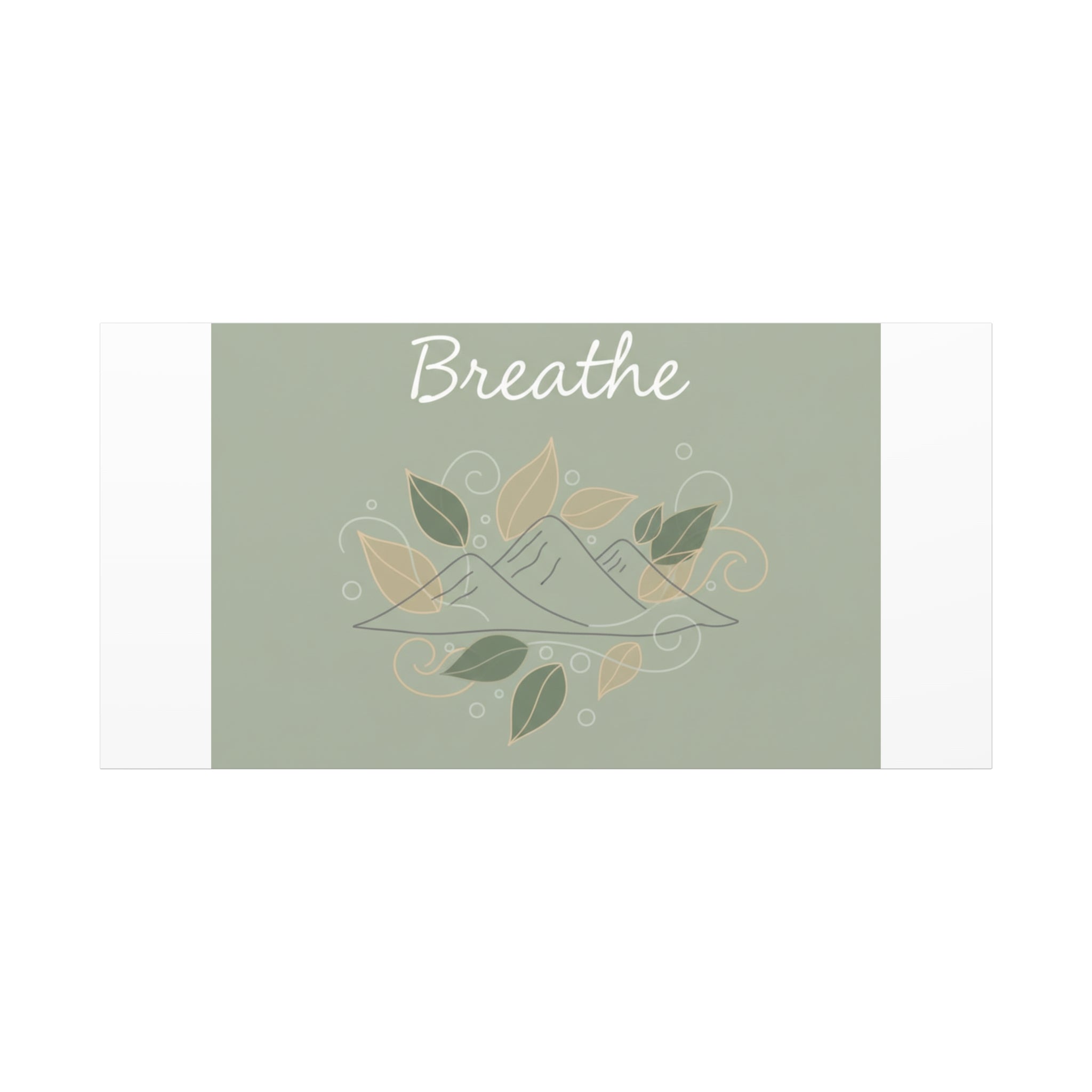 Breathe Mountain Line Canvas | Nature Symbols, Minimal Forest Wall Art