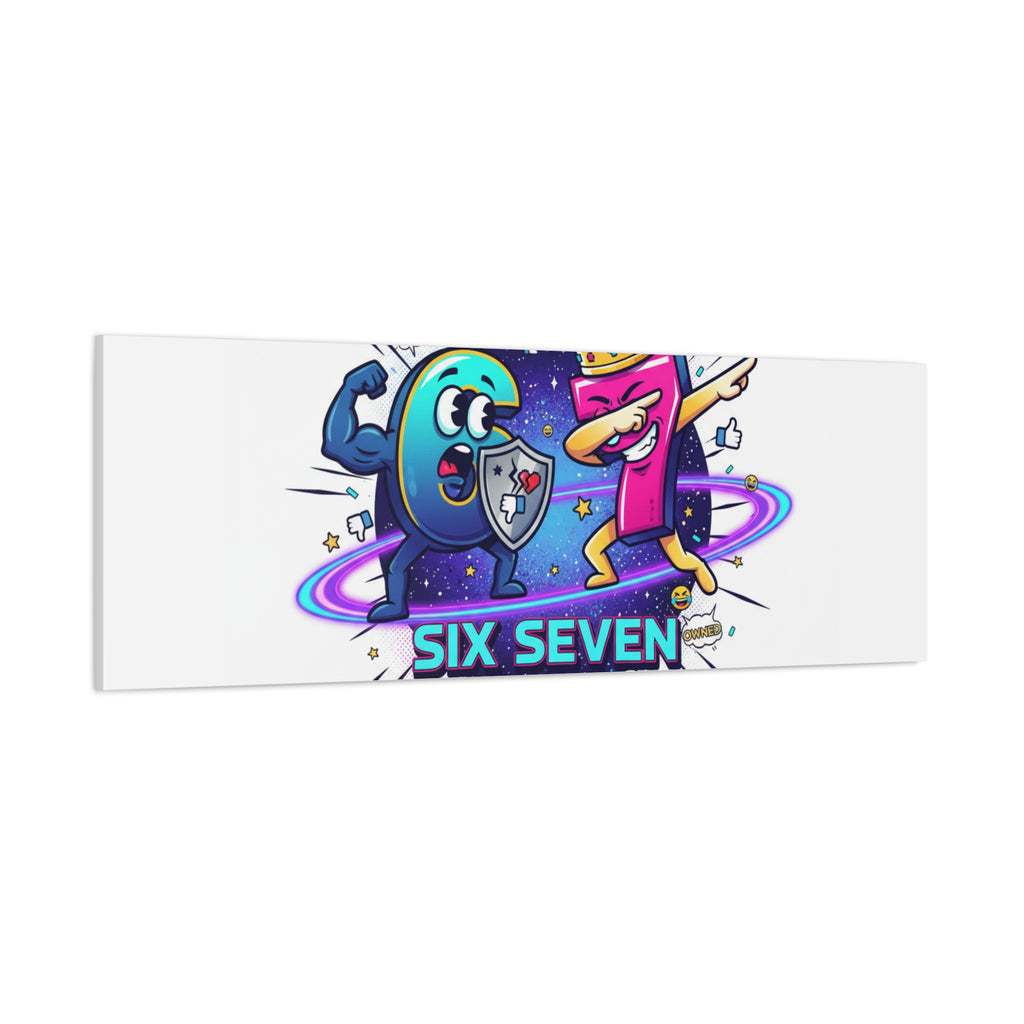 Six Seven Meme War Canvas | Legendary Internet Battle Art, Viral Culture Wall Decor