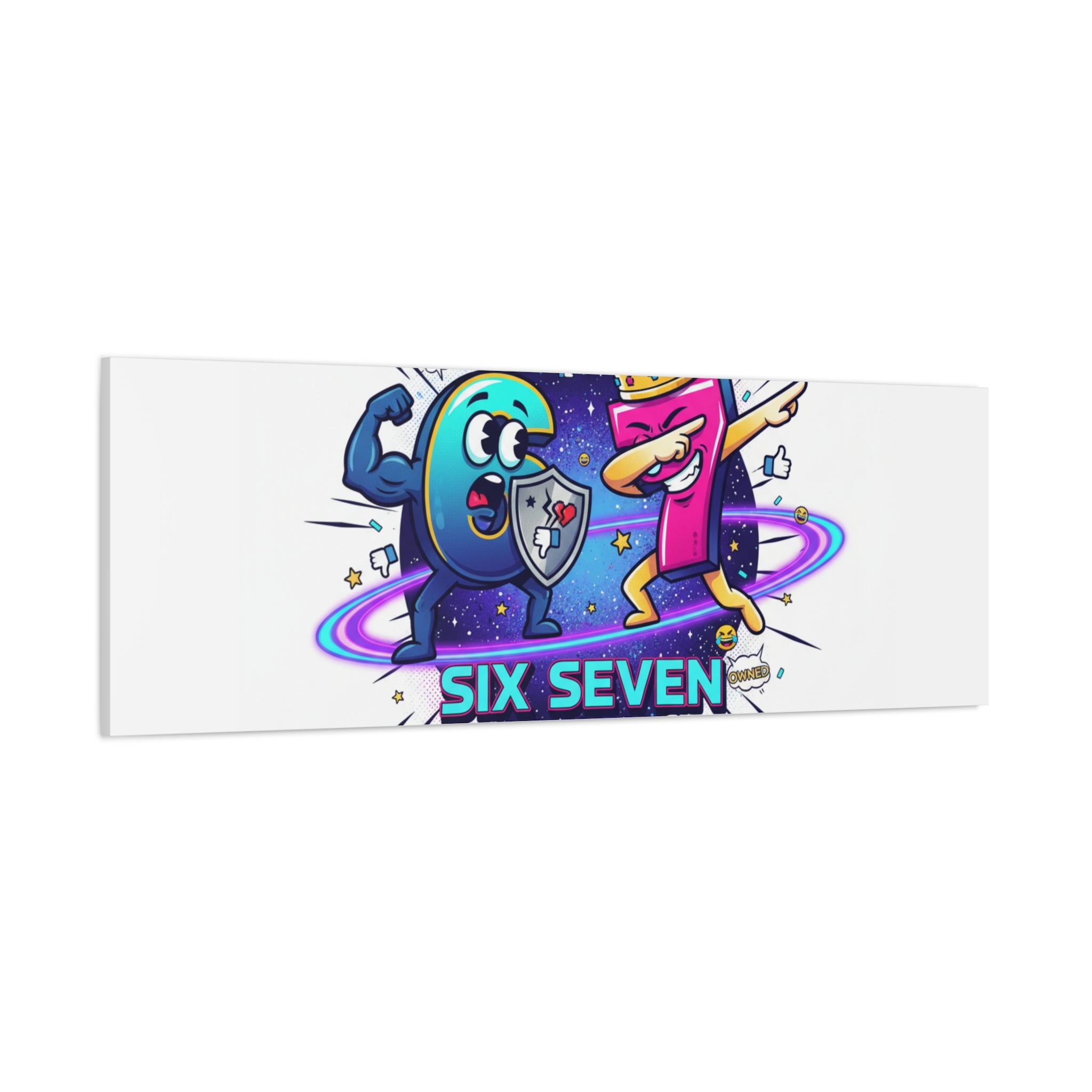 Six Seven Meme War Canvas | Legendary Internet Battle Art, Viral Culture Wall Decor