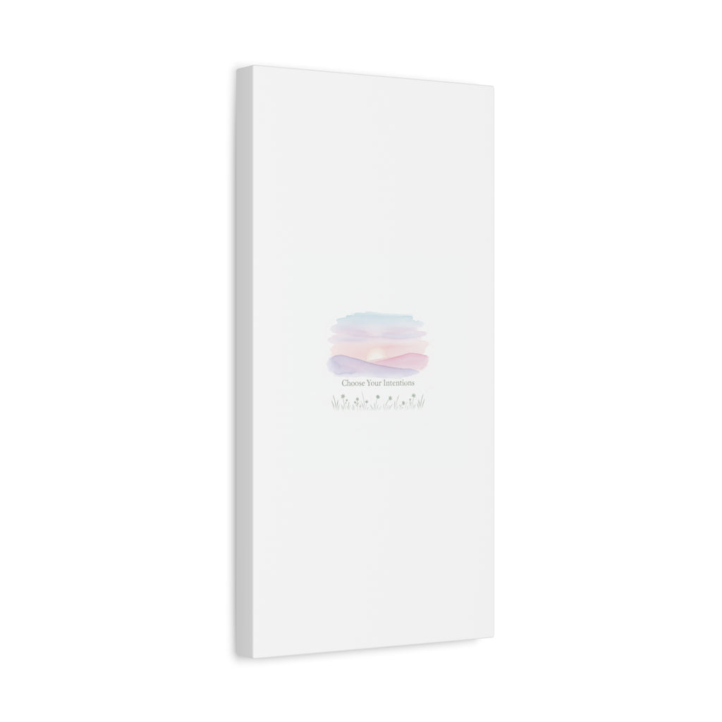 Choose Your Intentions Canvas, soft wellness poster, pastel gradient mindfulness art