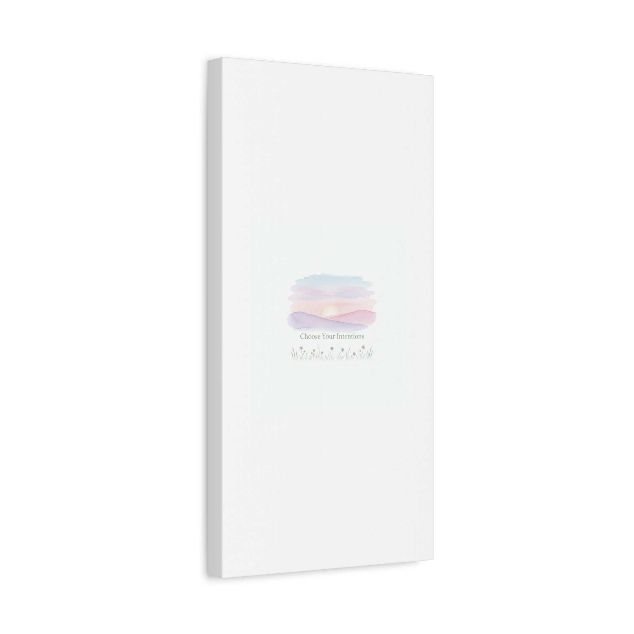 Choose Your Intentions Canvas, soft wellness poster, pastel gradient mindfulness art