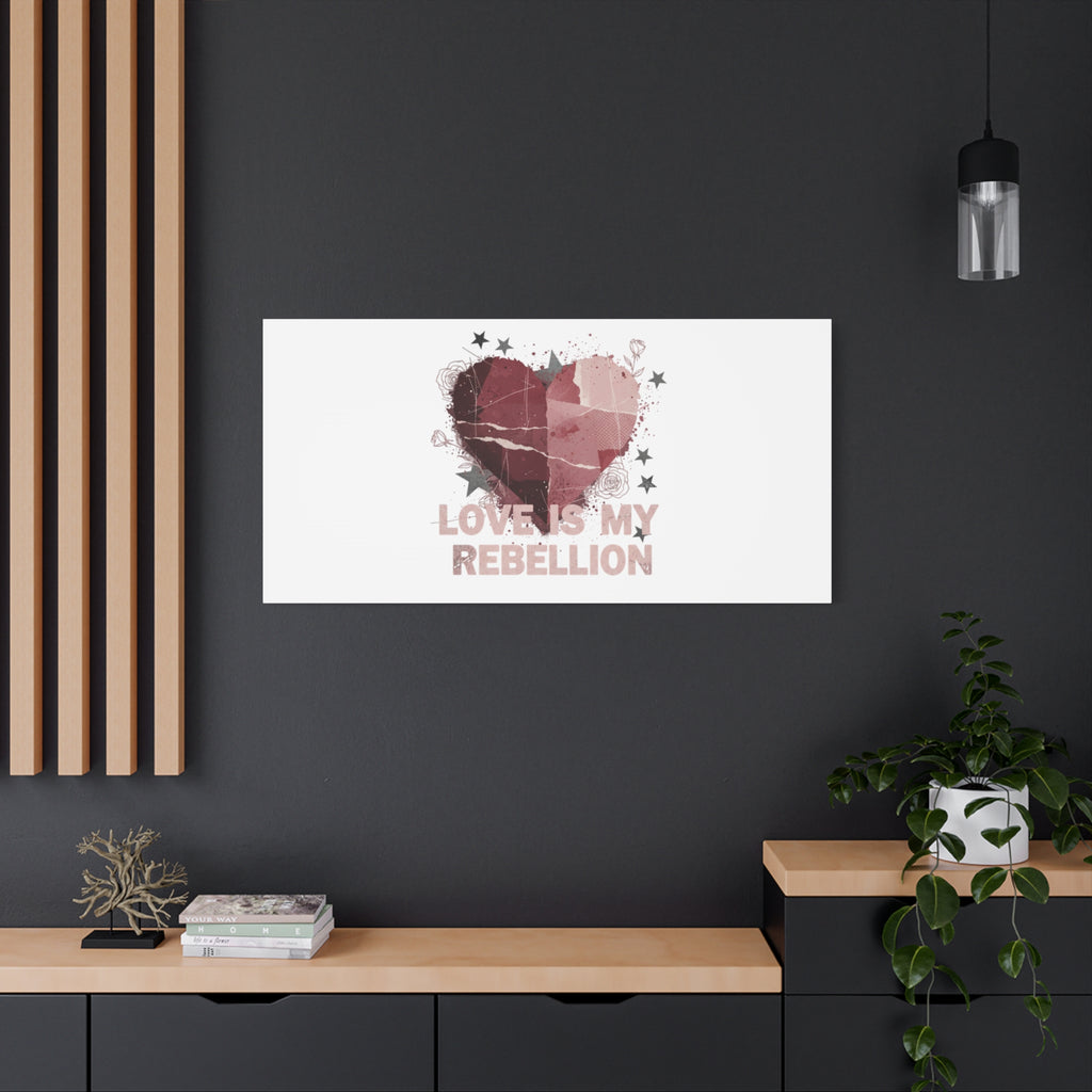 Love Is My Rebellion Canvas | Soft Grunge Hearts, Distressed Valentine Collage