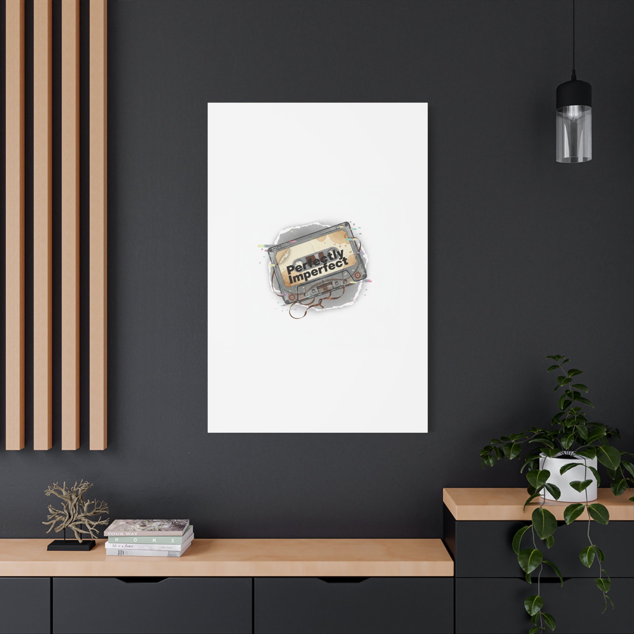 Perfectly Imperfect Cassette, Canvas Print | Analog Error, glitch art static