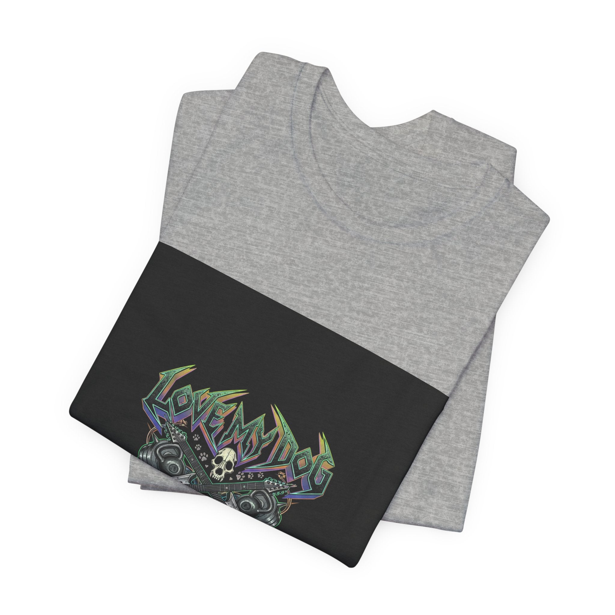Love My Dog T-Shirt | Rock & Roll Dog Mom Dad Graphic Tee